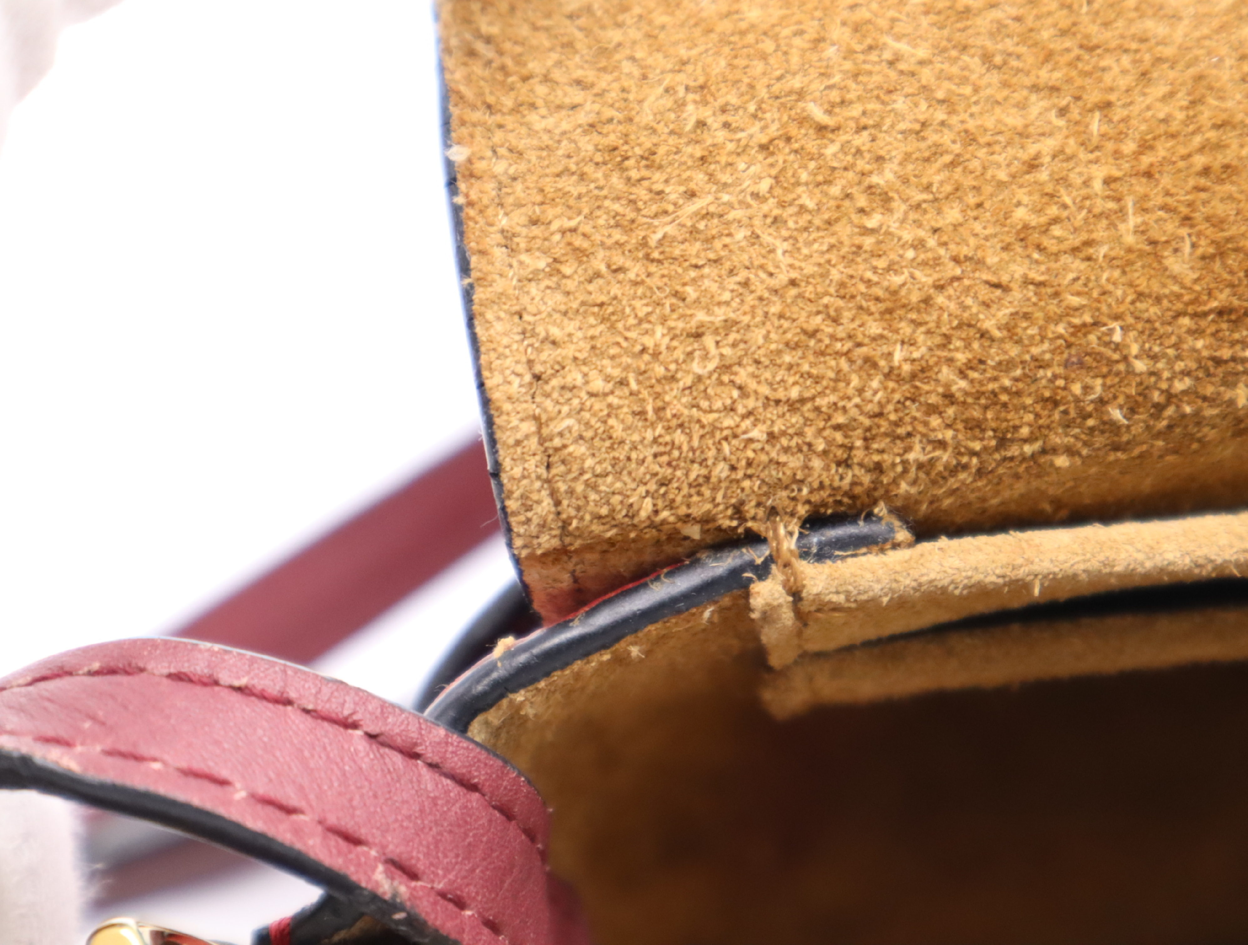 Leather Gate Bag Mini Wine Red Shoulder Bag — view 14