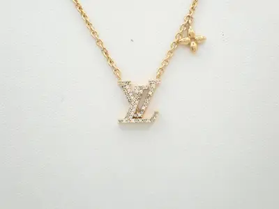 M00596 Collier LV Iconic Necklace, Rhinestone, Gold
