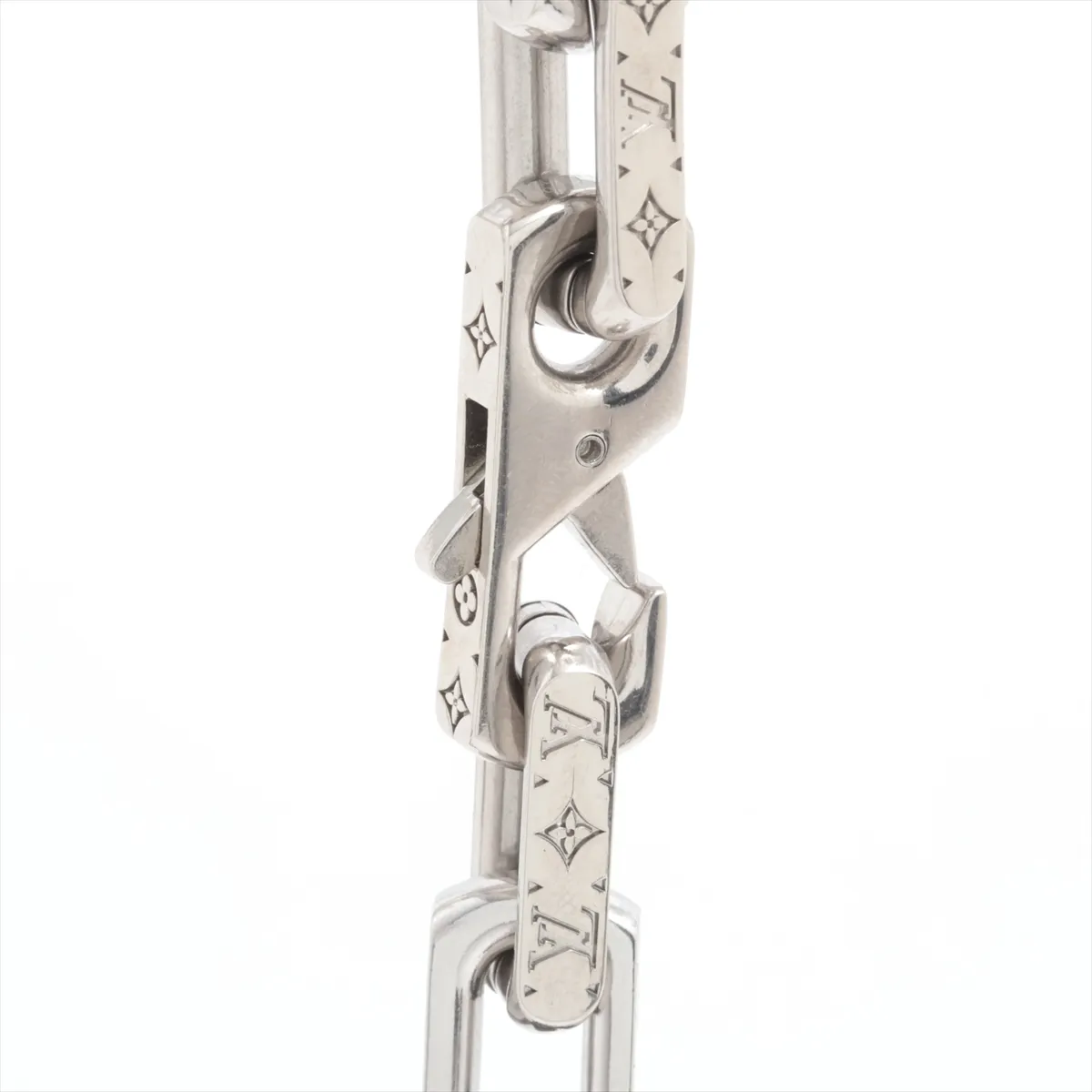 M00677 Collier Monogram Chain Necklace LE0233, Metal, Black, — view 3