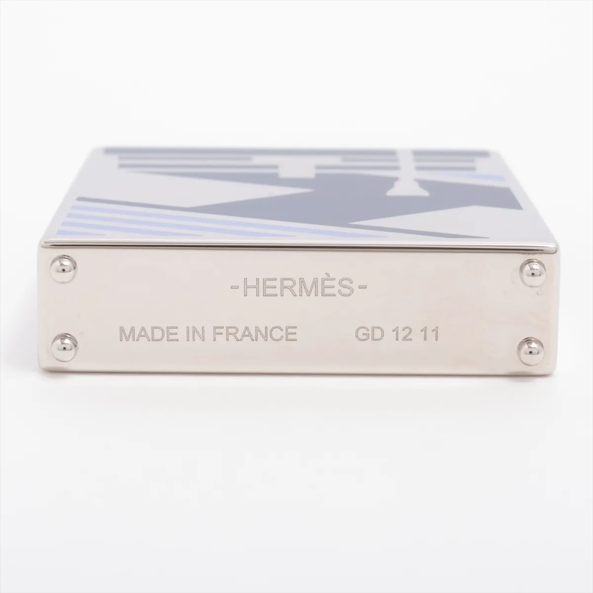 Curiosité Kelly GD1211 charm, metal, silver x blue, some wear and tarnishing. — view 3