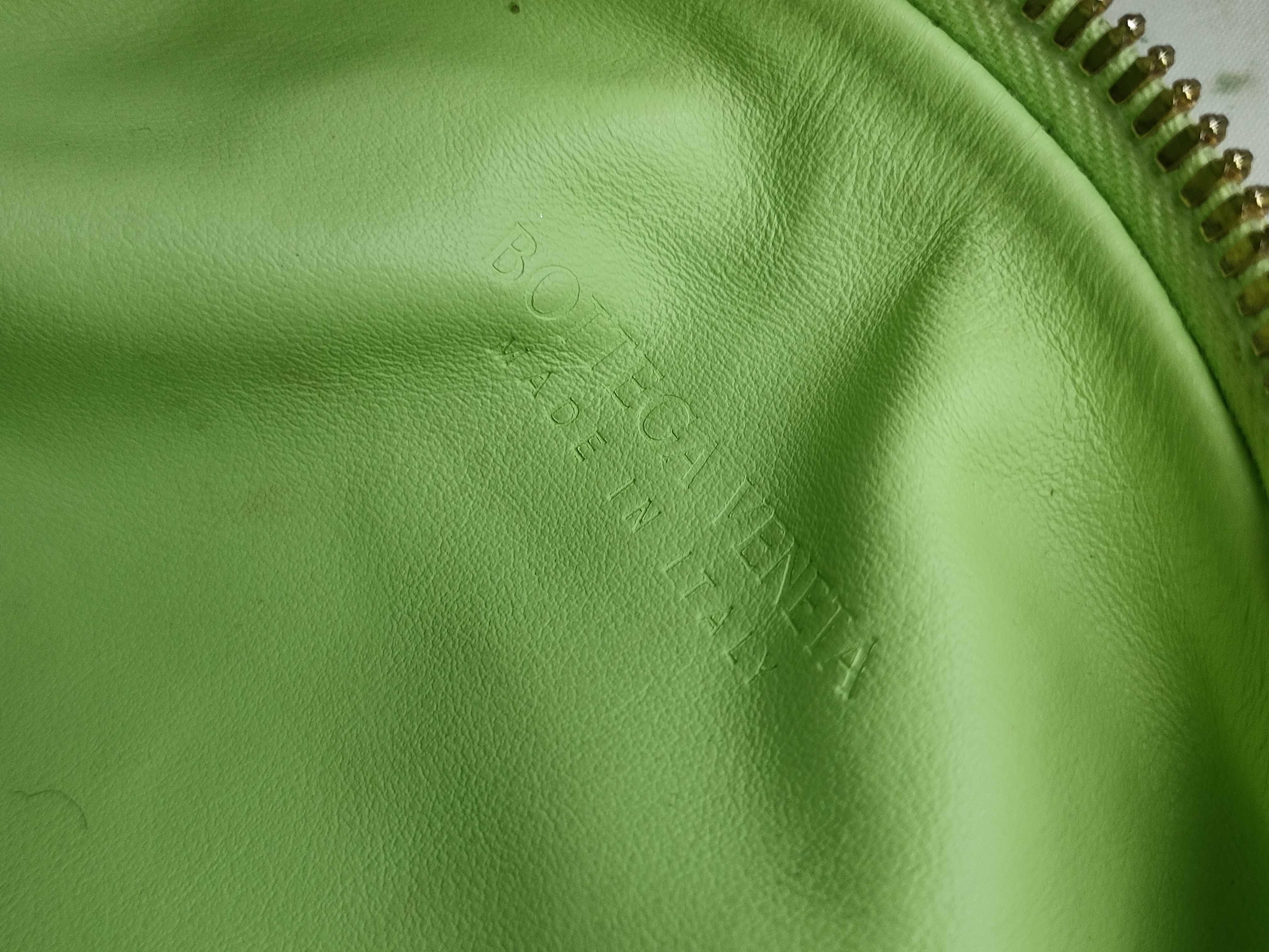 Intrecciato DU- Intrecciato Mini Jodie Leather Handbag Green — view 11