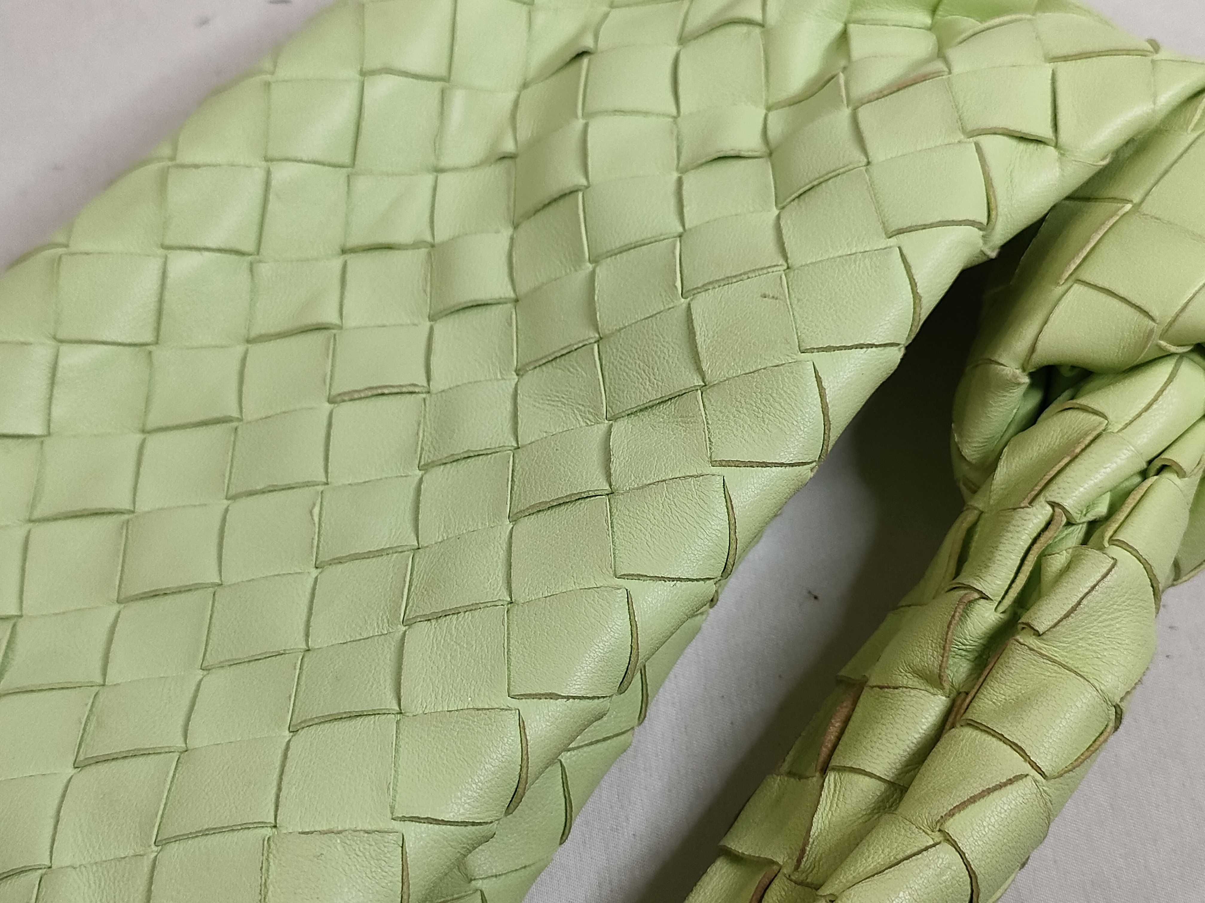 Intrecciato DU- Intrecciato Mini Jodie Leather Handbag Green — view 14