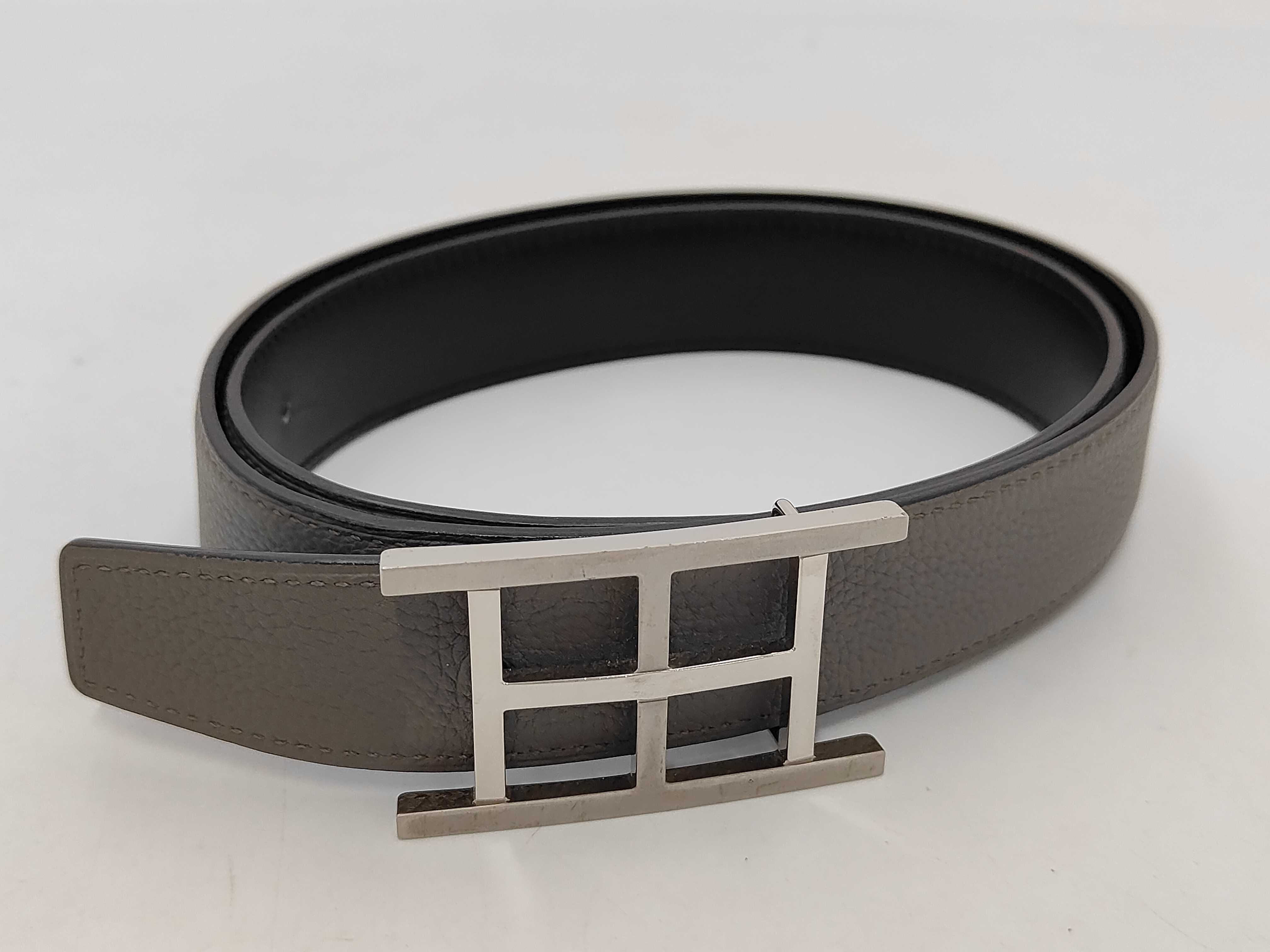 H O Carré Buckle Belt, Gray Belt