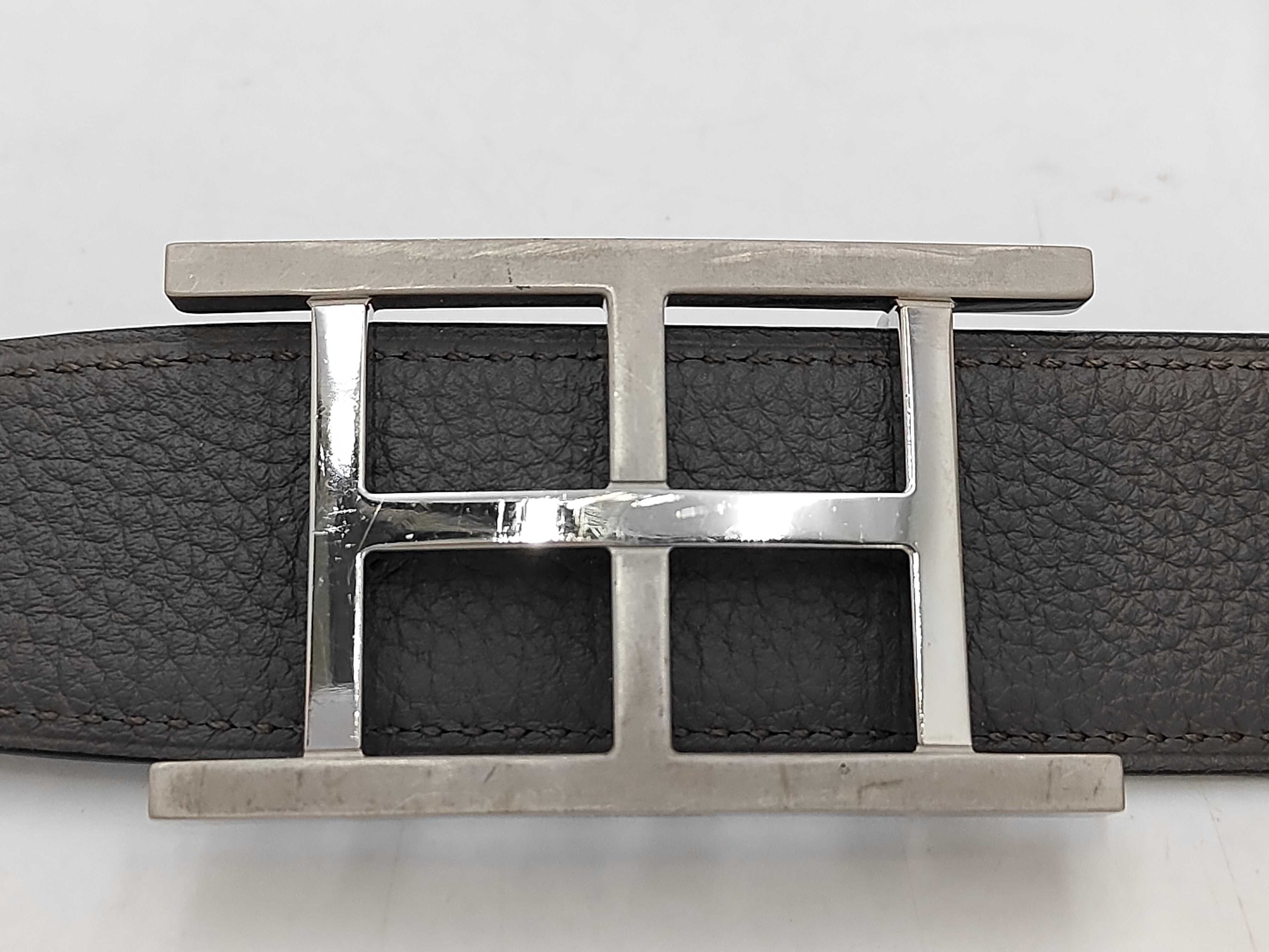 H O Carré Buckle Belt, Gray Belt — view 3
