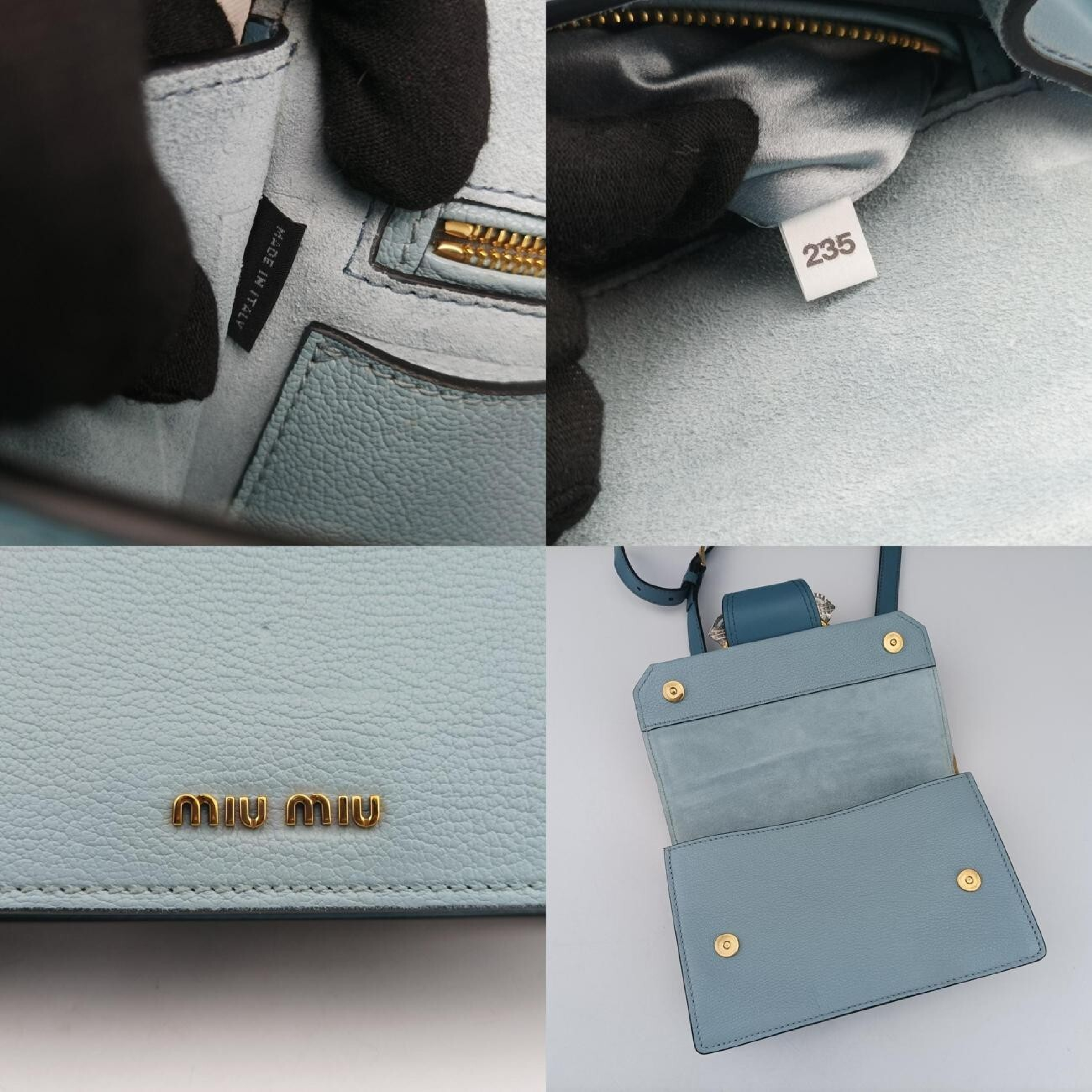 Lady Blue x Multicolor Leather Shoulder Bag 235 — view 8