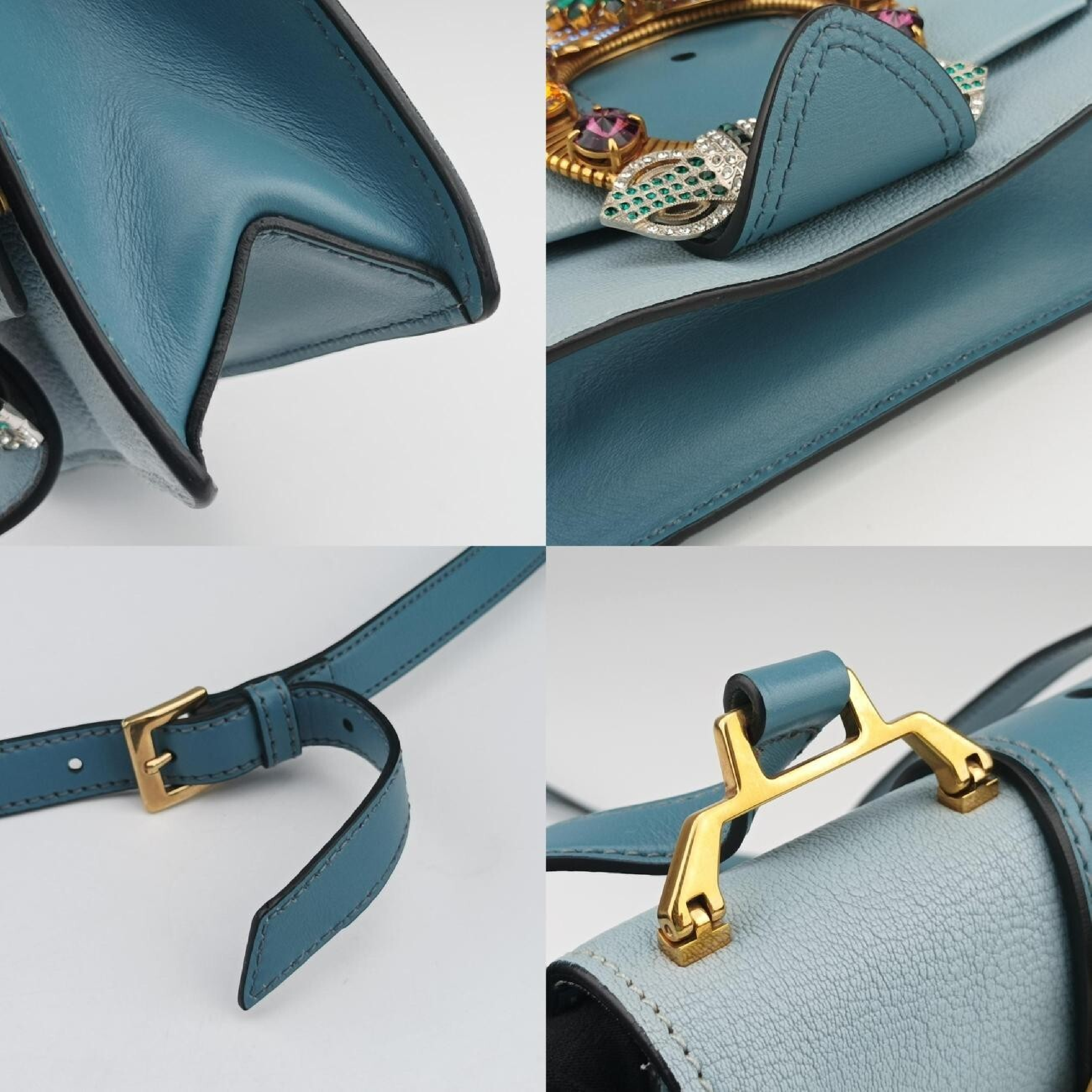 Lady Blue x Multicolor Leather Shoulder Bag 235 — view 10