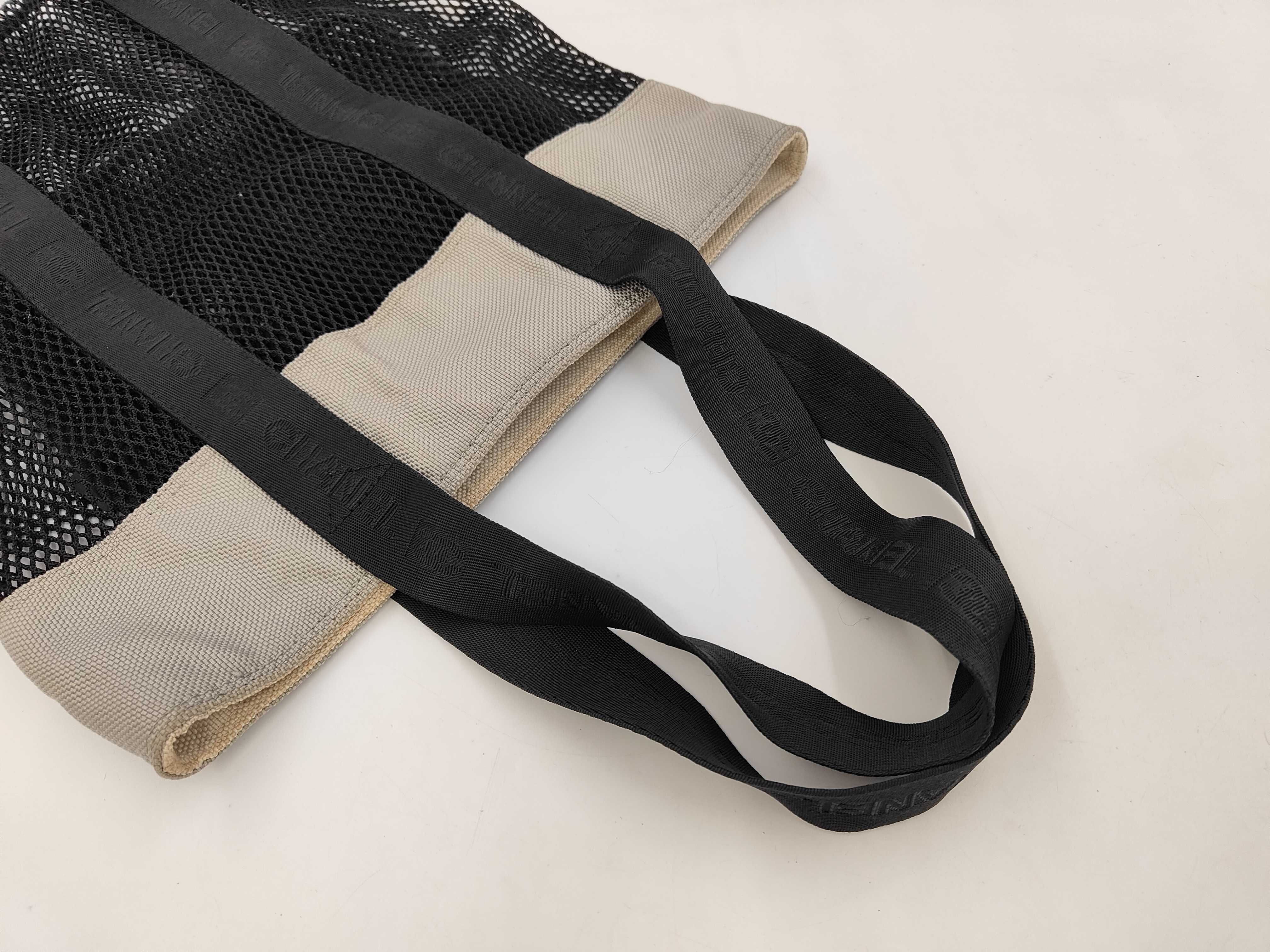 FR- Sport Line Nylon x canvas Tote bag Black x Gray Black Metal Fittings Bag — view 5