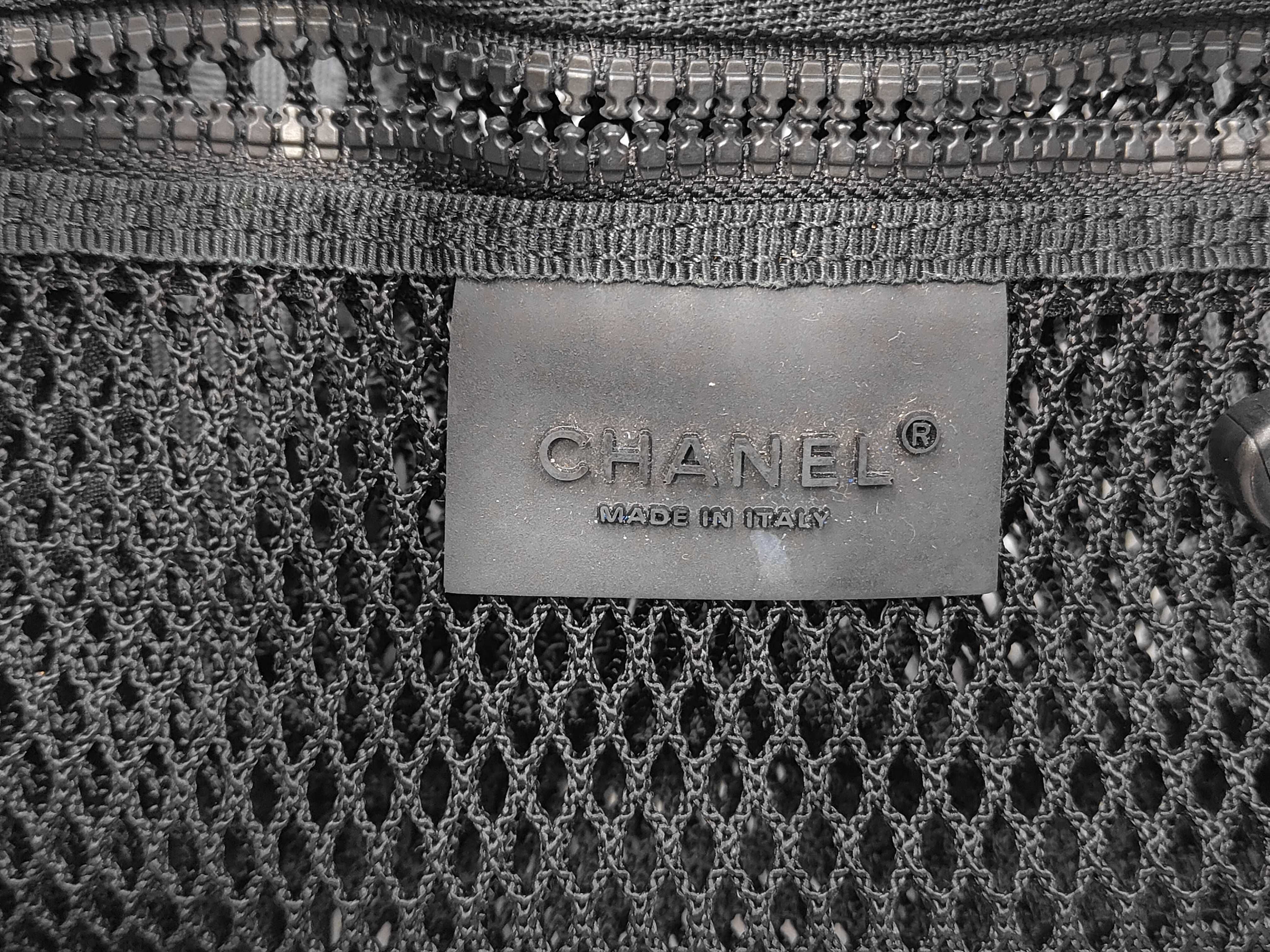 FR- Sport Line Nylon x canvas Tote bag Black x Gray Black Metal Fittings Bag — view 9