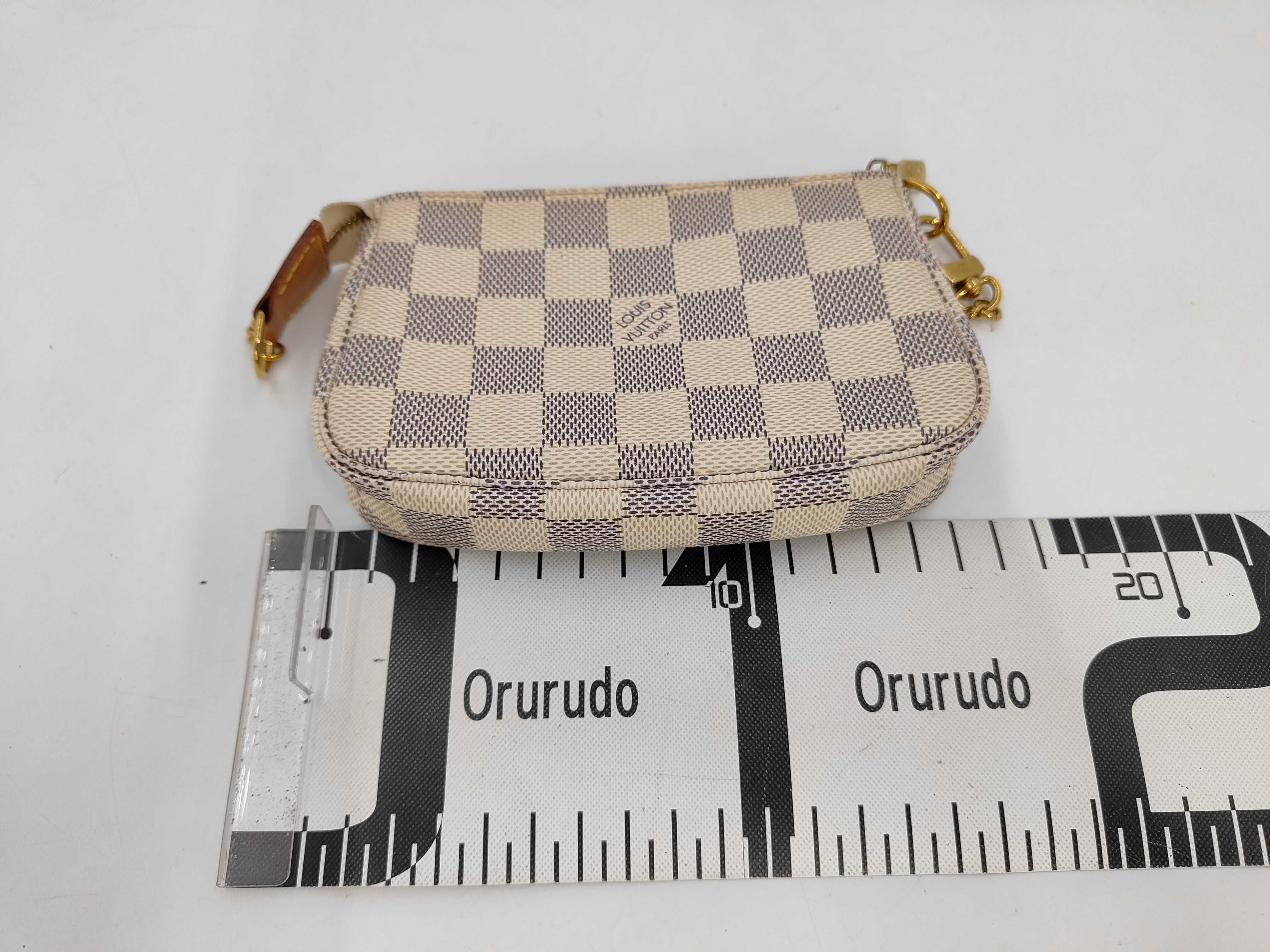 Damier Azur Louis Vuitton N58010 Mini Pochette Accessoires Damier Azur Pouch Handbag Pouch — view 2