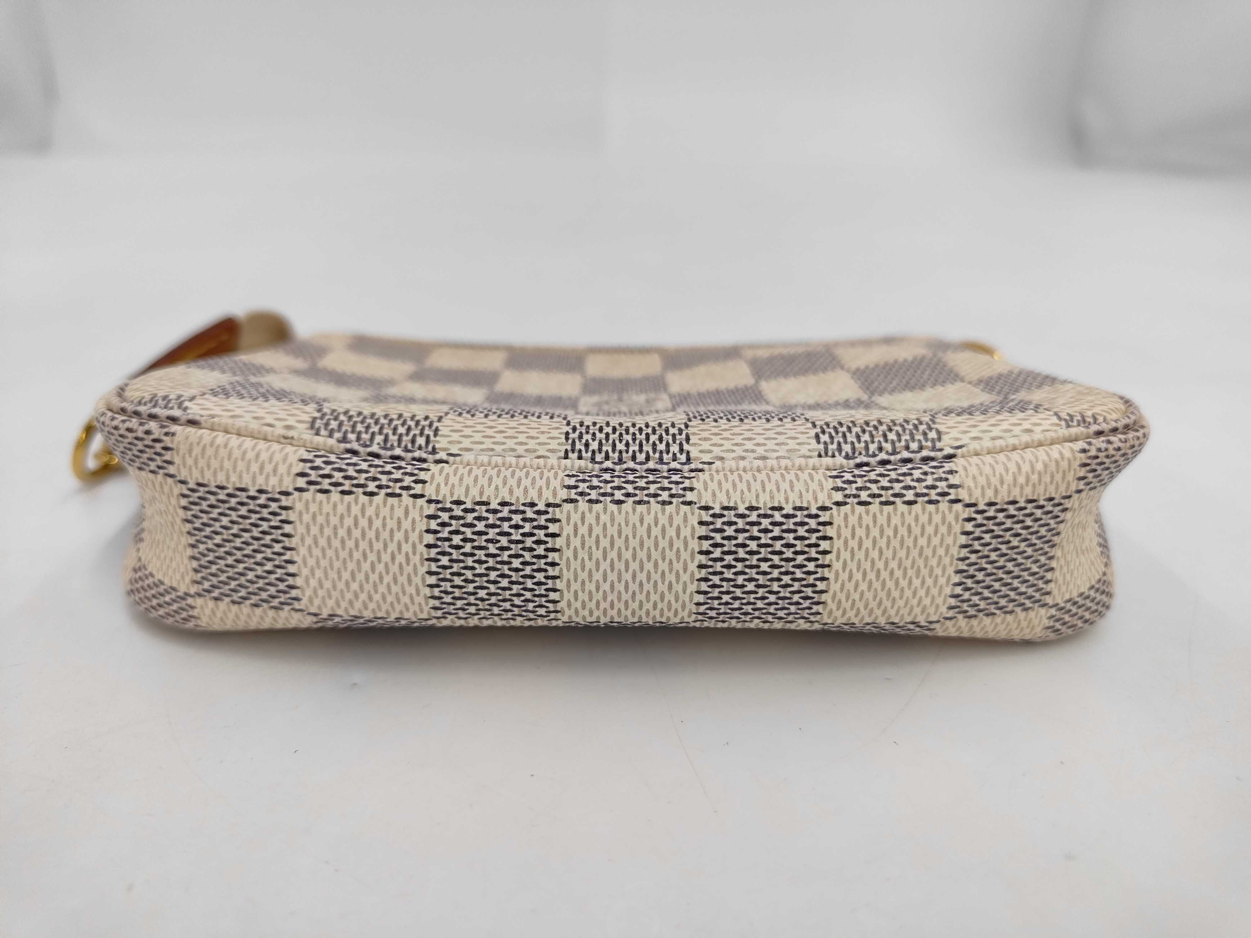 Damier Azur Louis Vuitton N58010 Mini Pochette Accessoires Damier Azur Pouch Handbag Pouch — view 3