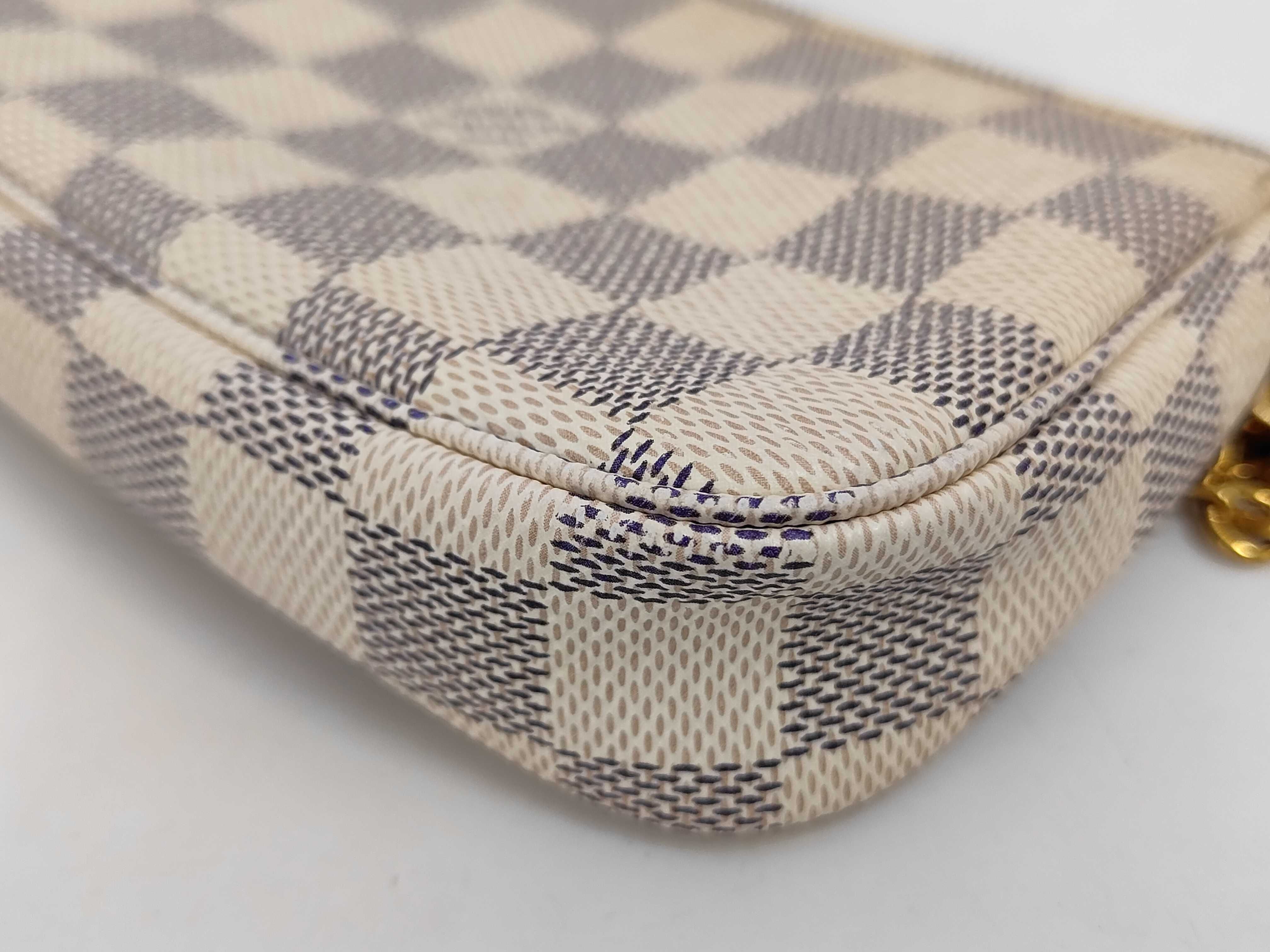 Damier Azur Louis Vuitton N58010 Mini Pochette Accessoires Damier Azur Pouch Handbag Pouch — view 4