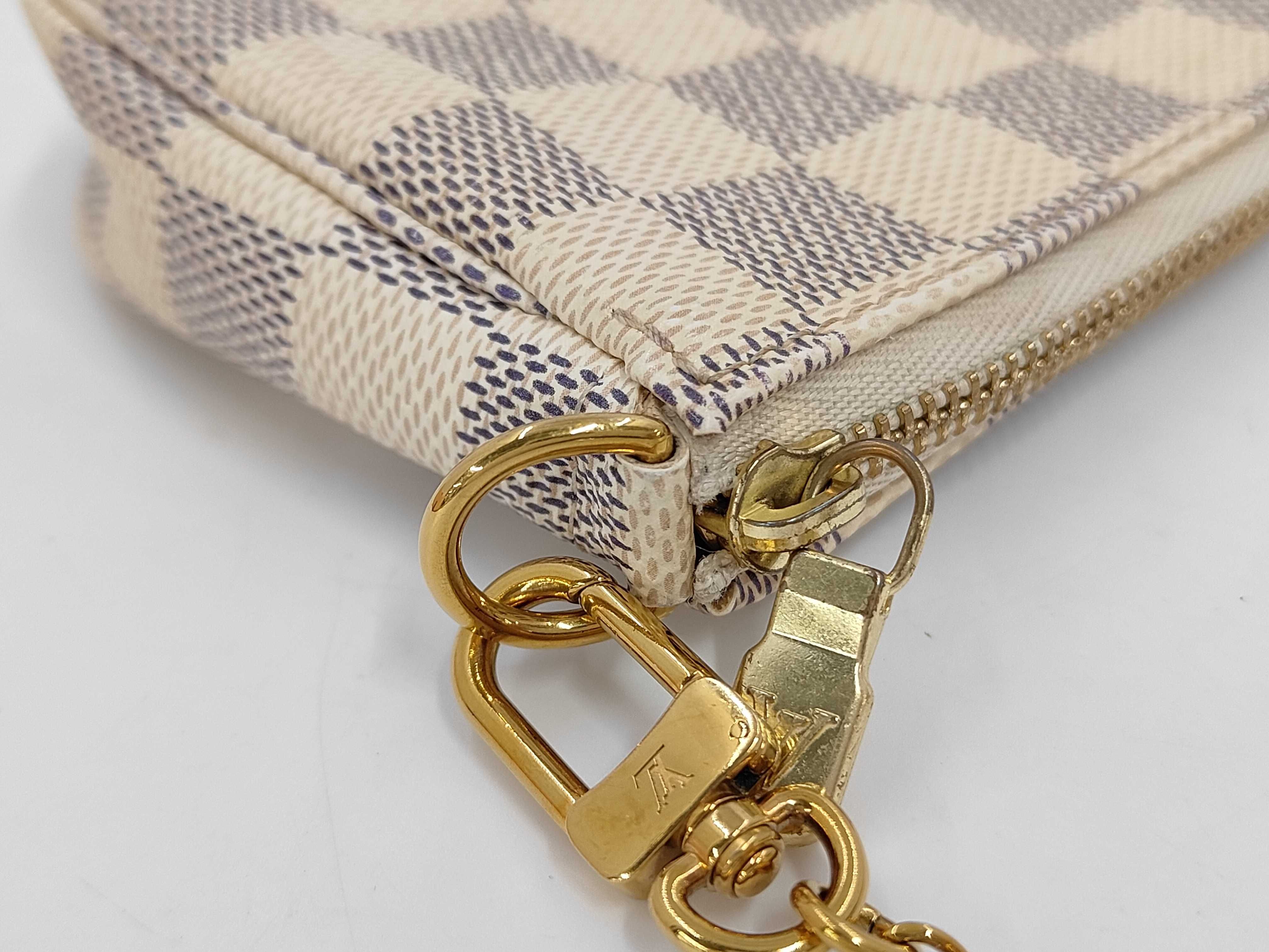 Damier Azur Louis Vuitton N58010 Mini Pochette Accessoires Damier Azur Pouch Handbag Pouch — view 7