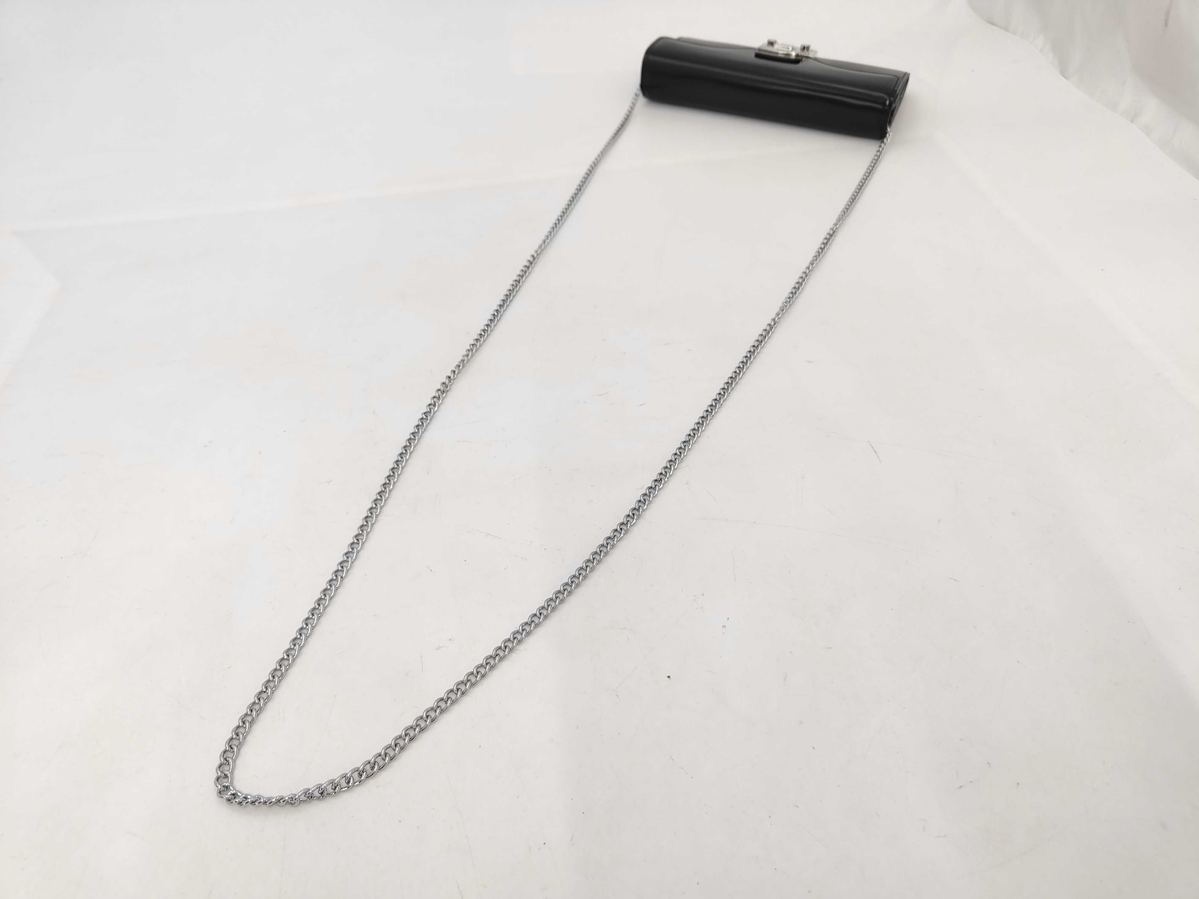 Long Wallet Chain Wallet Leather Black Silver Hardware 331746 0959 Wallet — view 3