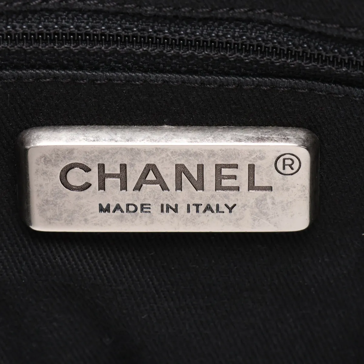 Matelassé Caviar Skin Chain Shoulder Bag, Black with Silver Hardware, 10827043 (Serial Number in the 10s) — view 11