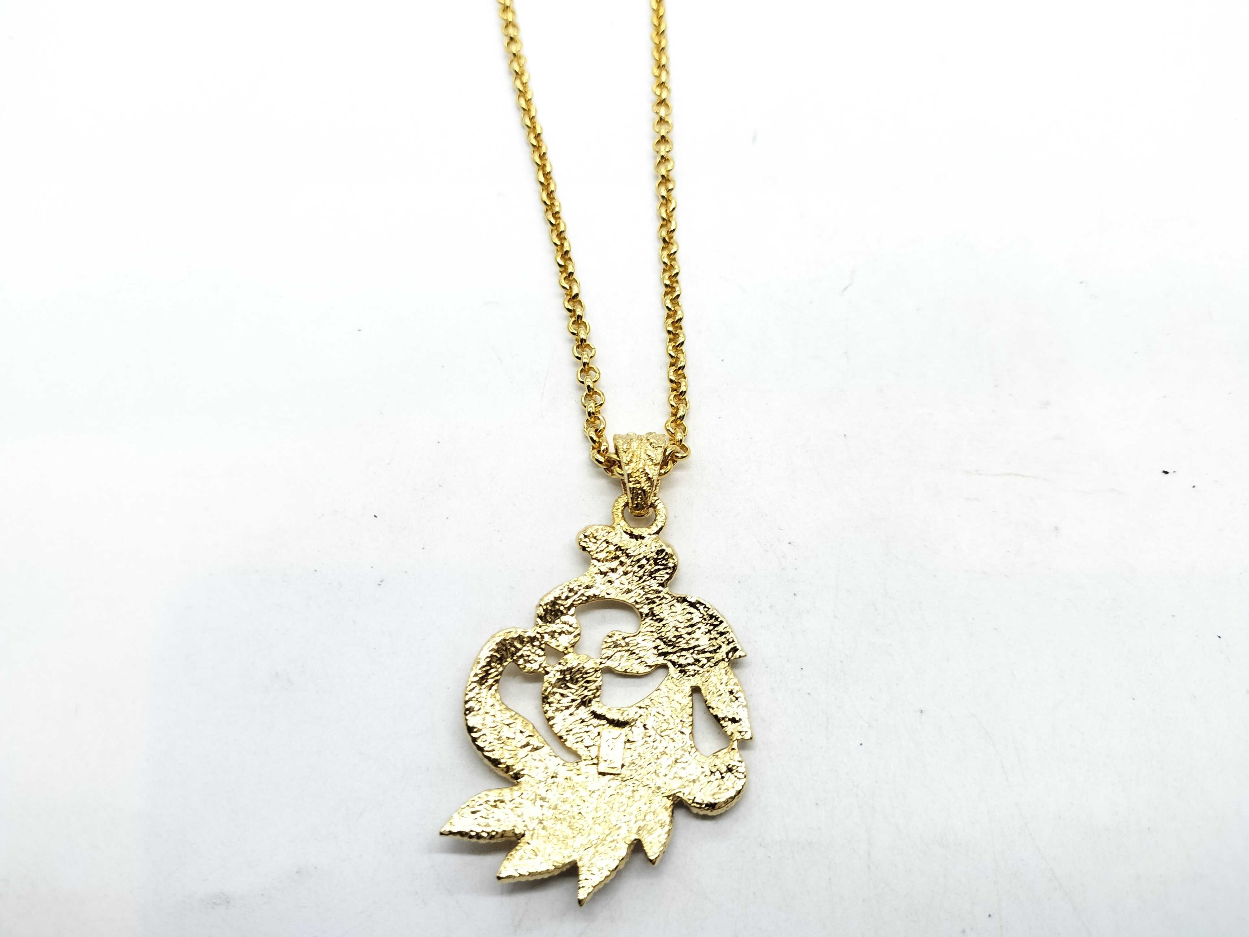 Gold Plated Leaf Vintage Necklace — view 2
