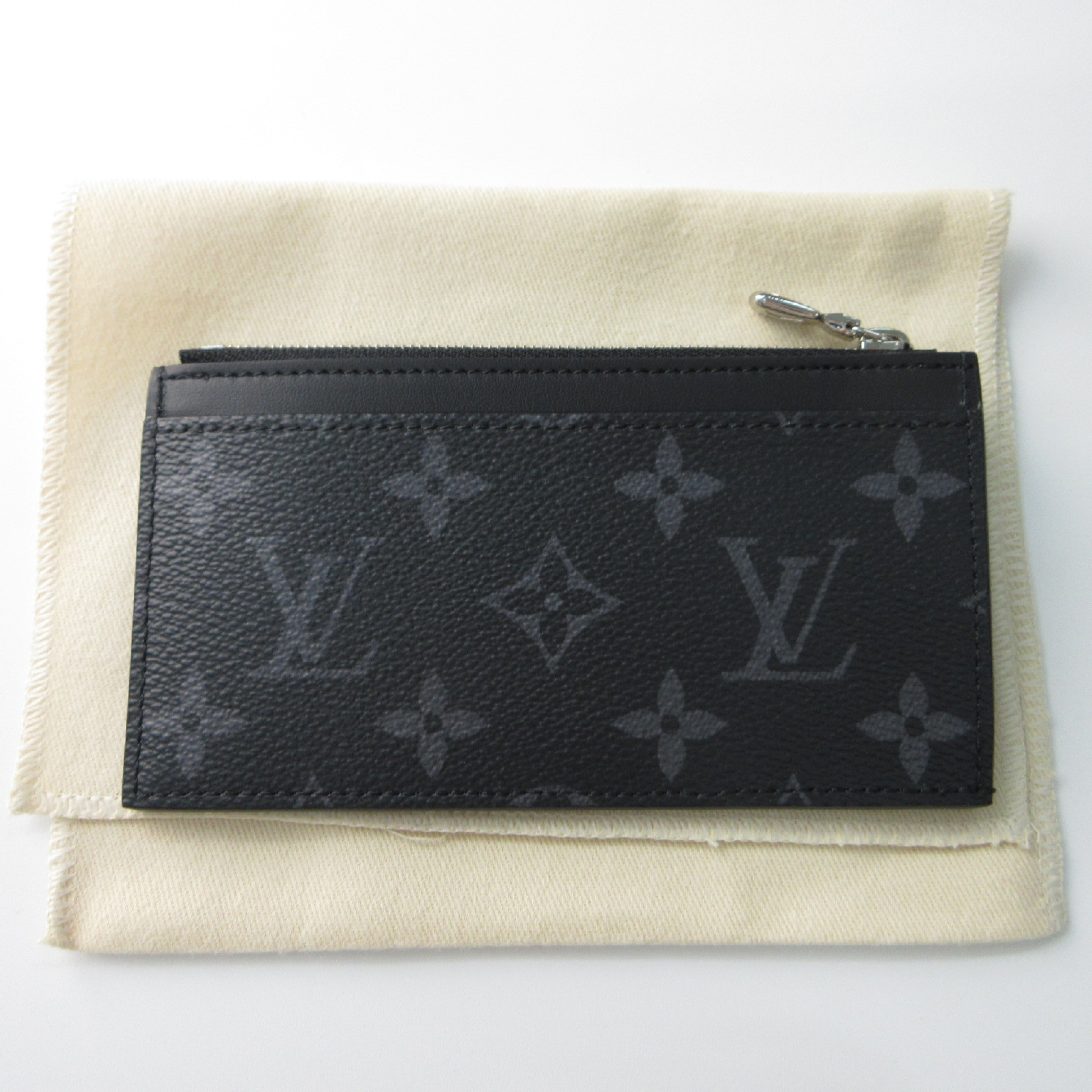 Unused Monogram Eclipse M29656 Coin Card Holder Fragment Case Coin Purse Card Case Wallet RFID Tag Confirmed Card Case — view 2