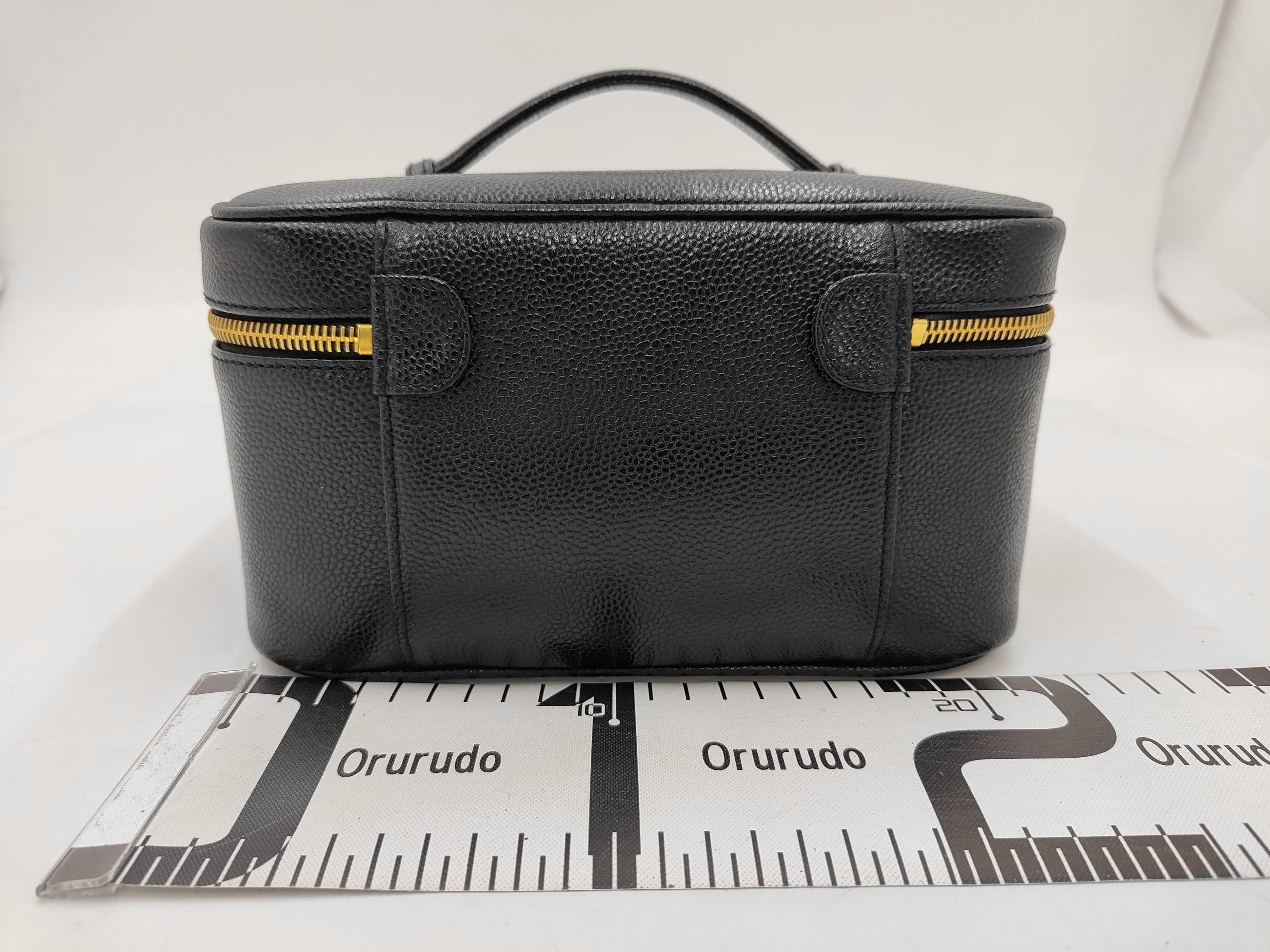 Caviar Skin Black Vanity Bag — view 2