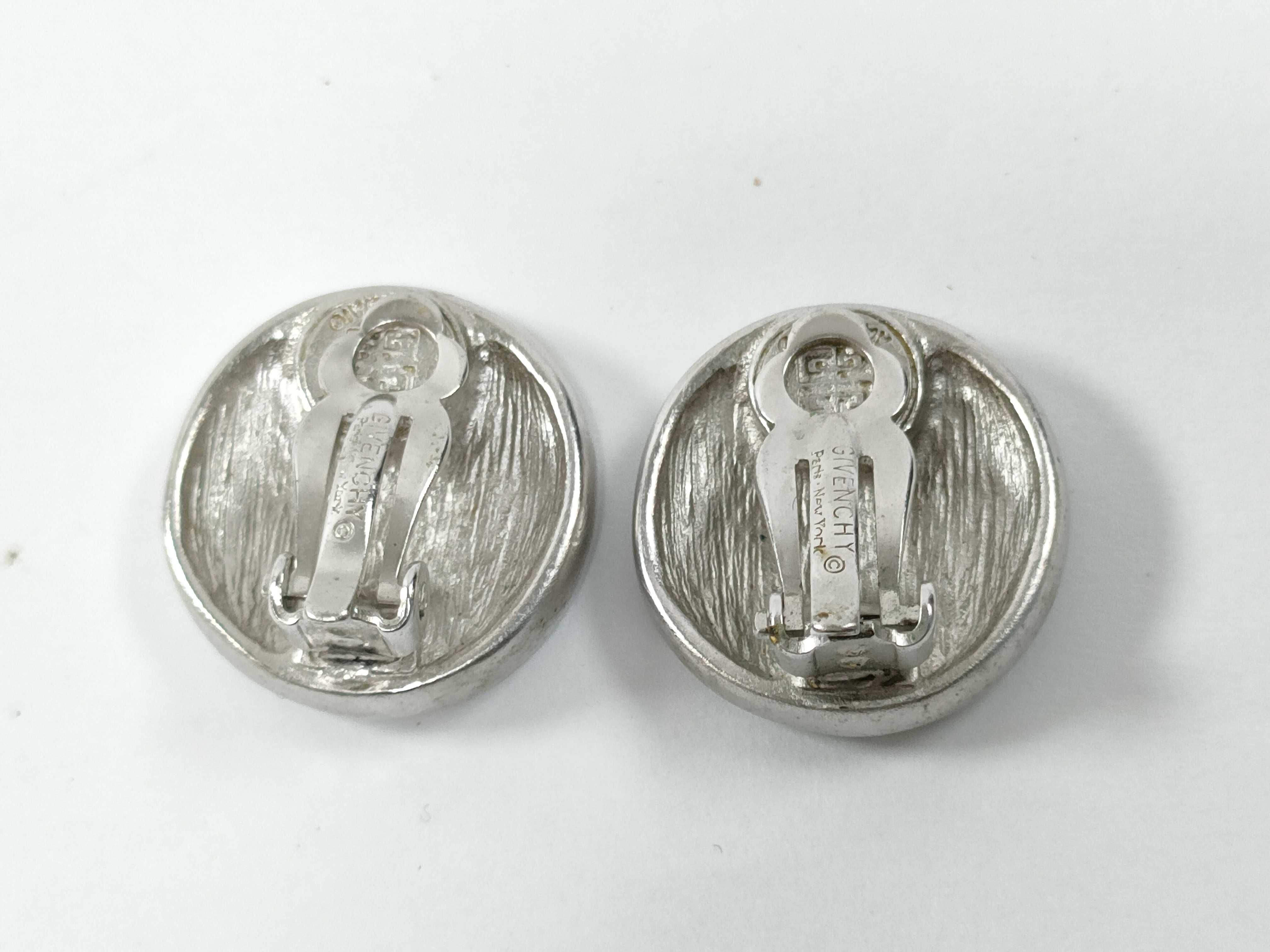 4G Logo Circle Silver Earrings — view 3