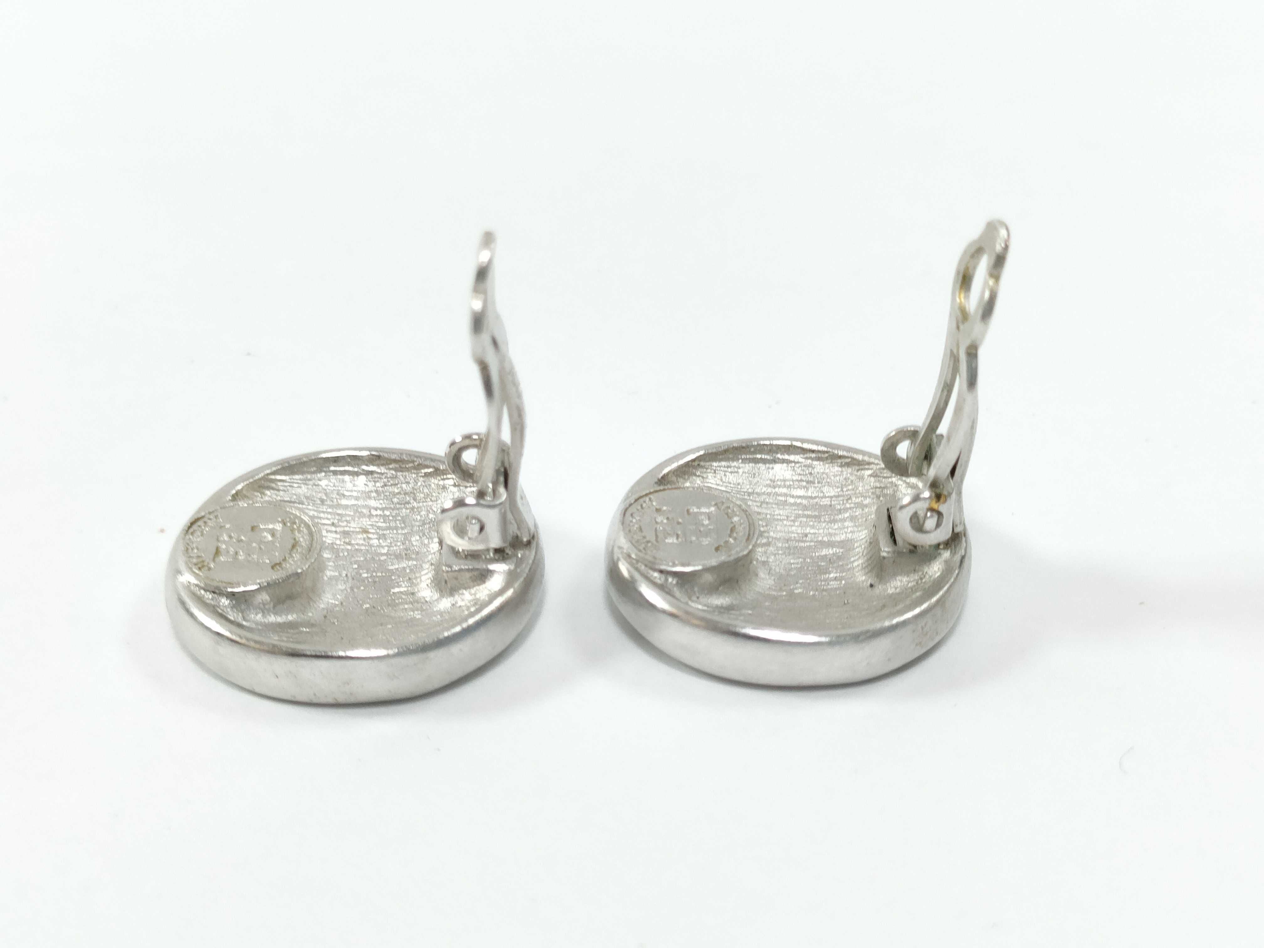 4G Logo Circle Silver Earrings — view 5