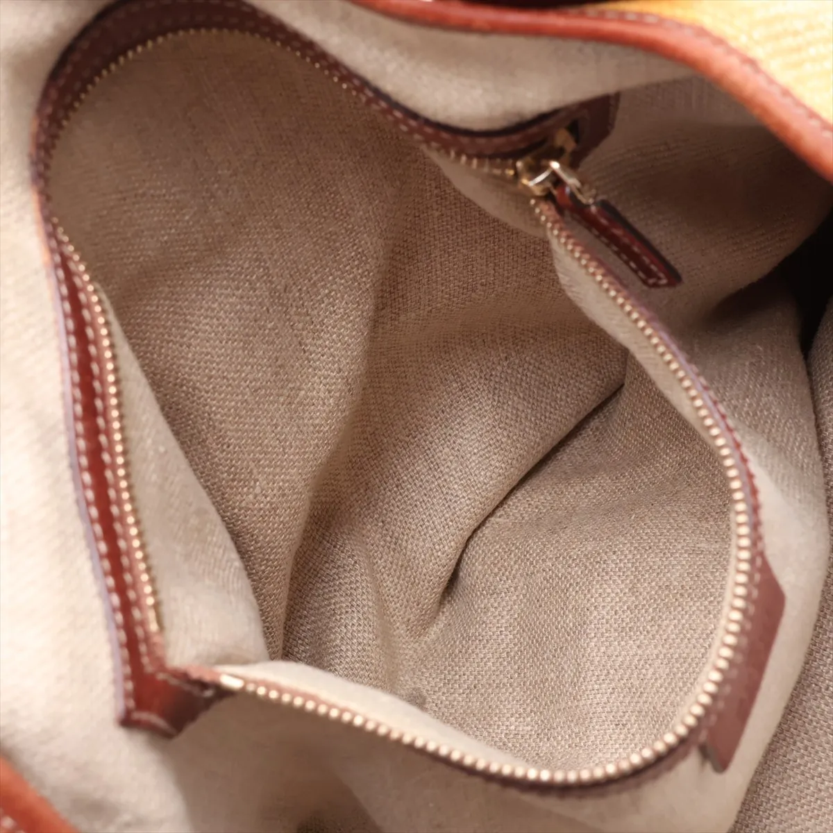 Canvas and Leather Tote Bag, Multicolor 137621 — view 10