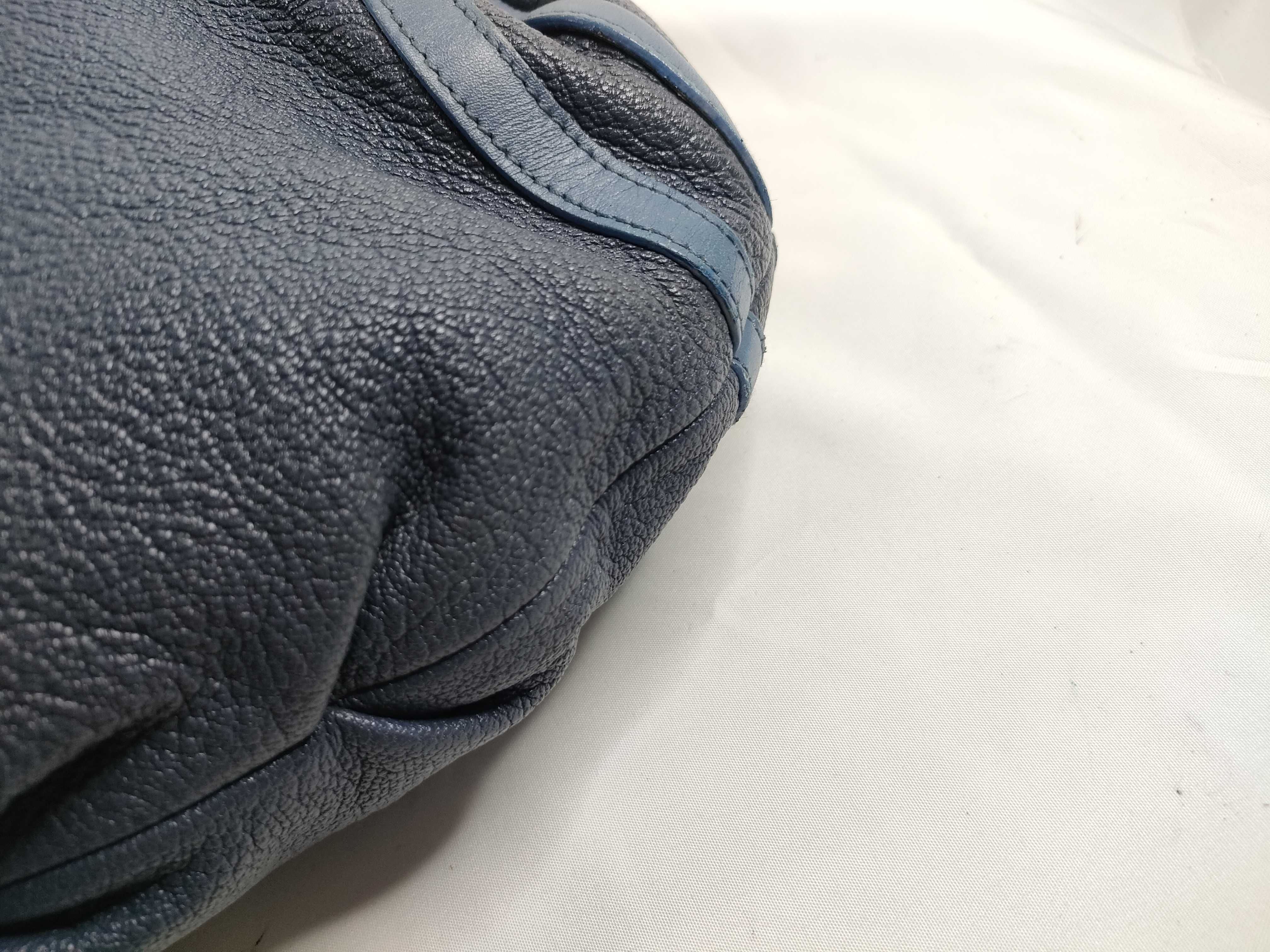 Bulgari Leather Circle Handbag Navy Handbag — view 5