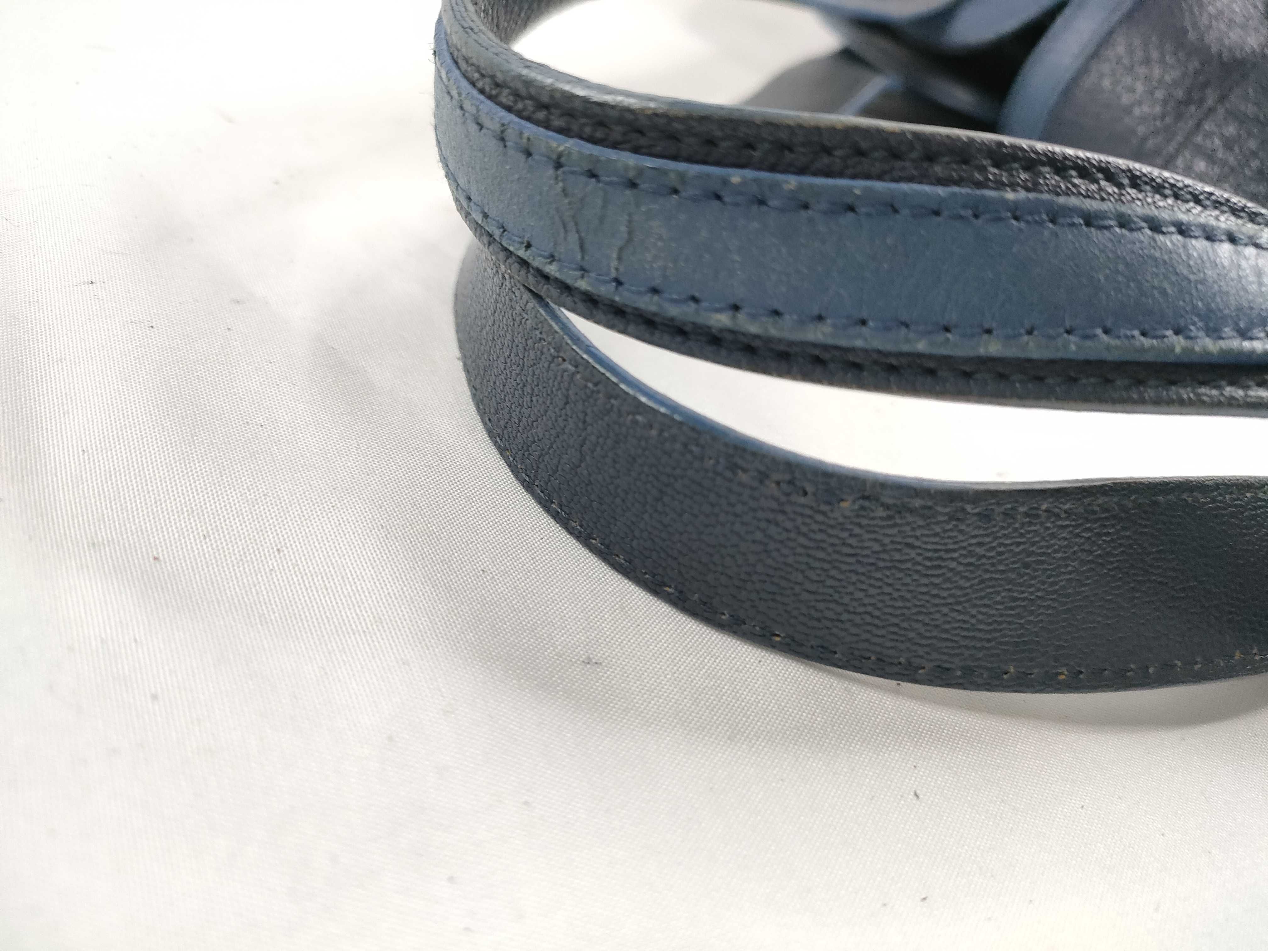 Bulgari Leather Circle Handbag Navy Handbag — view 7