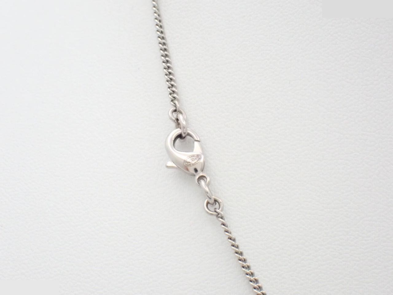 Necklace F12V Coco Mark Rhinestone Silver — view 2