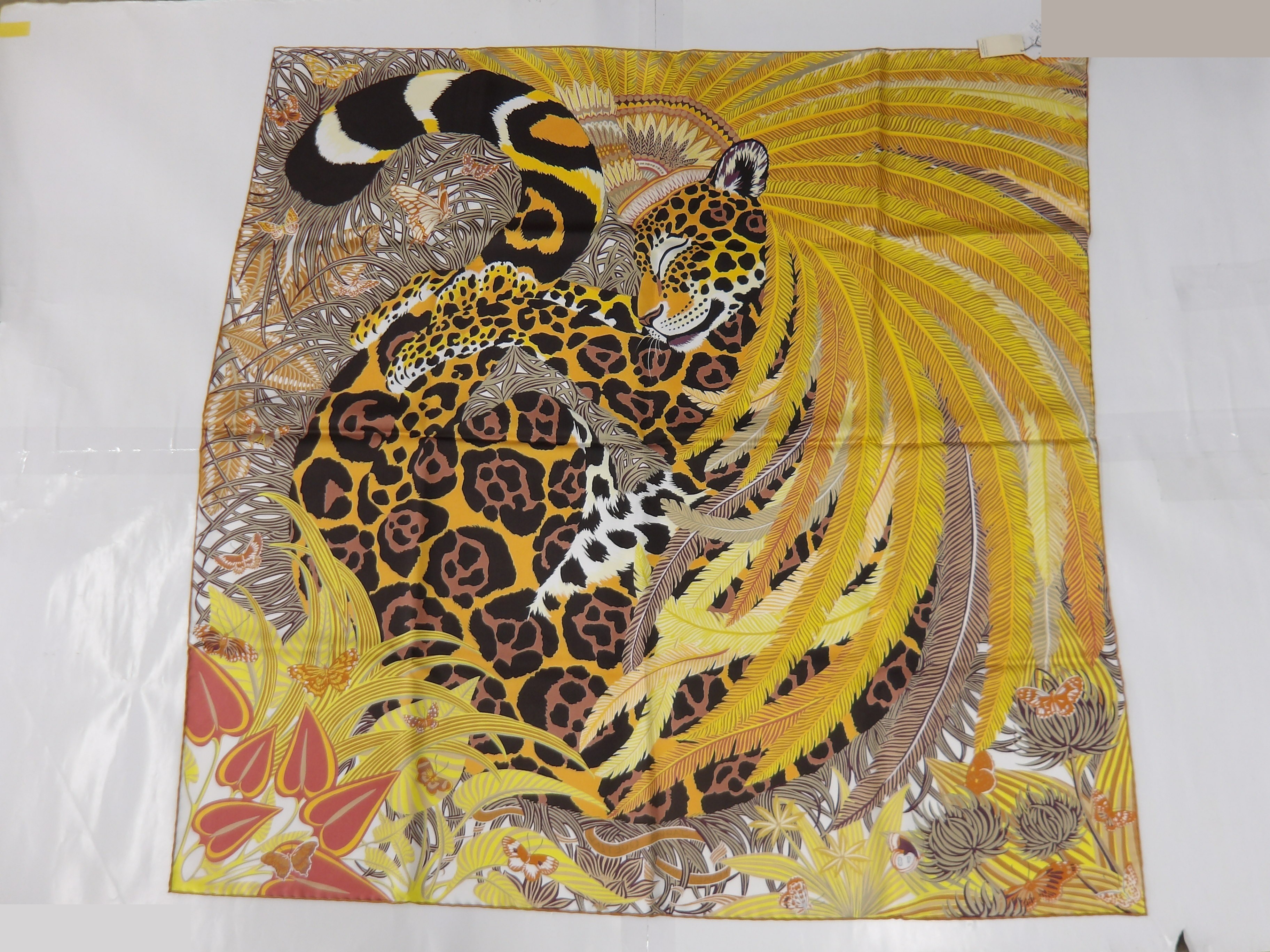 Hermès Carre 90 Scarf - Jaguar Quetzal — view 2