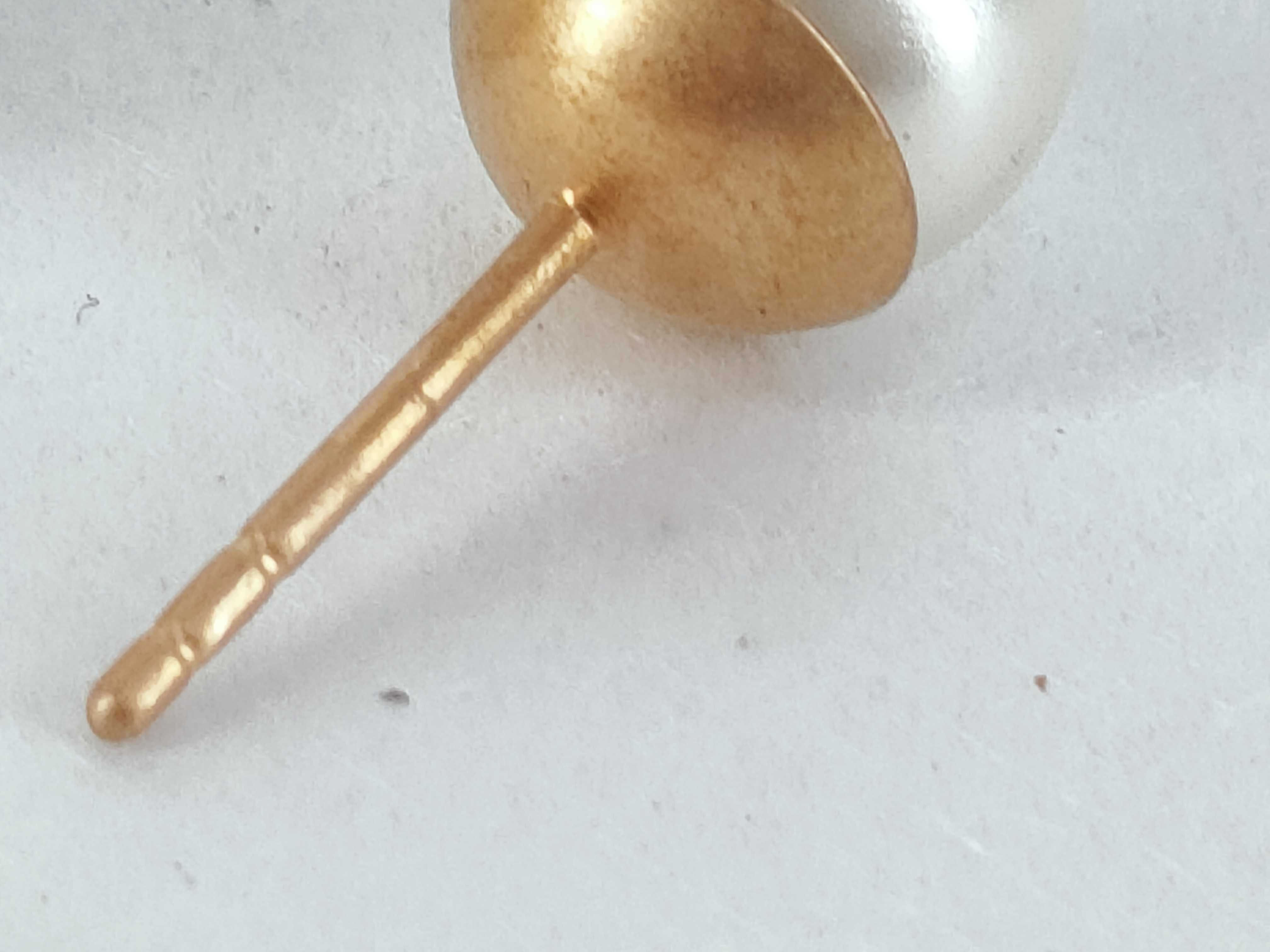 Tribal Flower Pearl Earrings — view 4