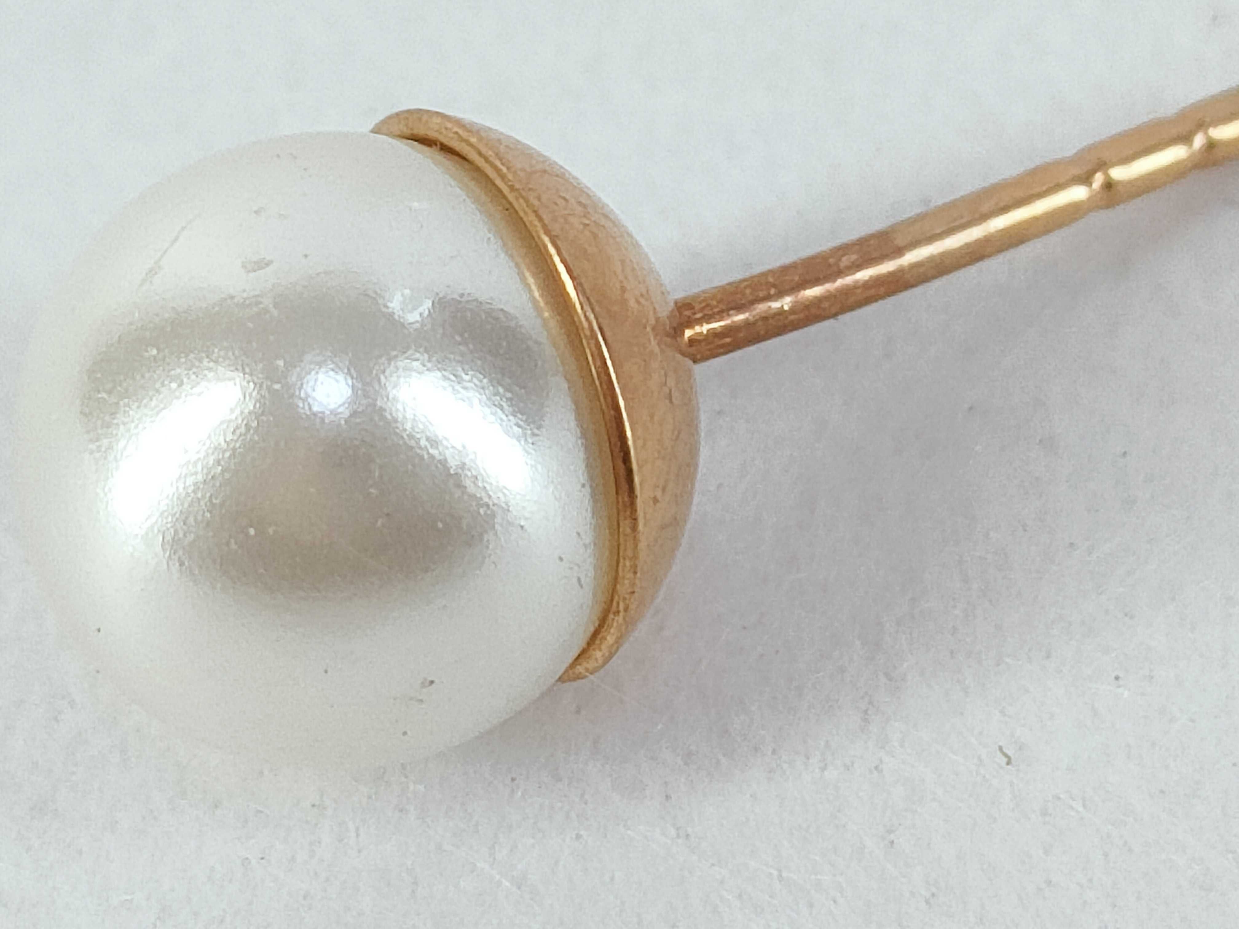 Tribal Flower Pearl Earrings — view 5