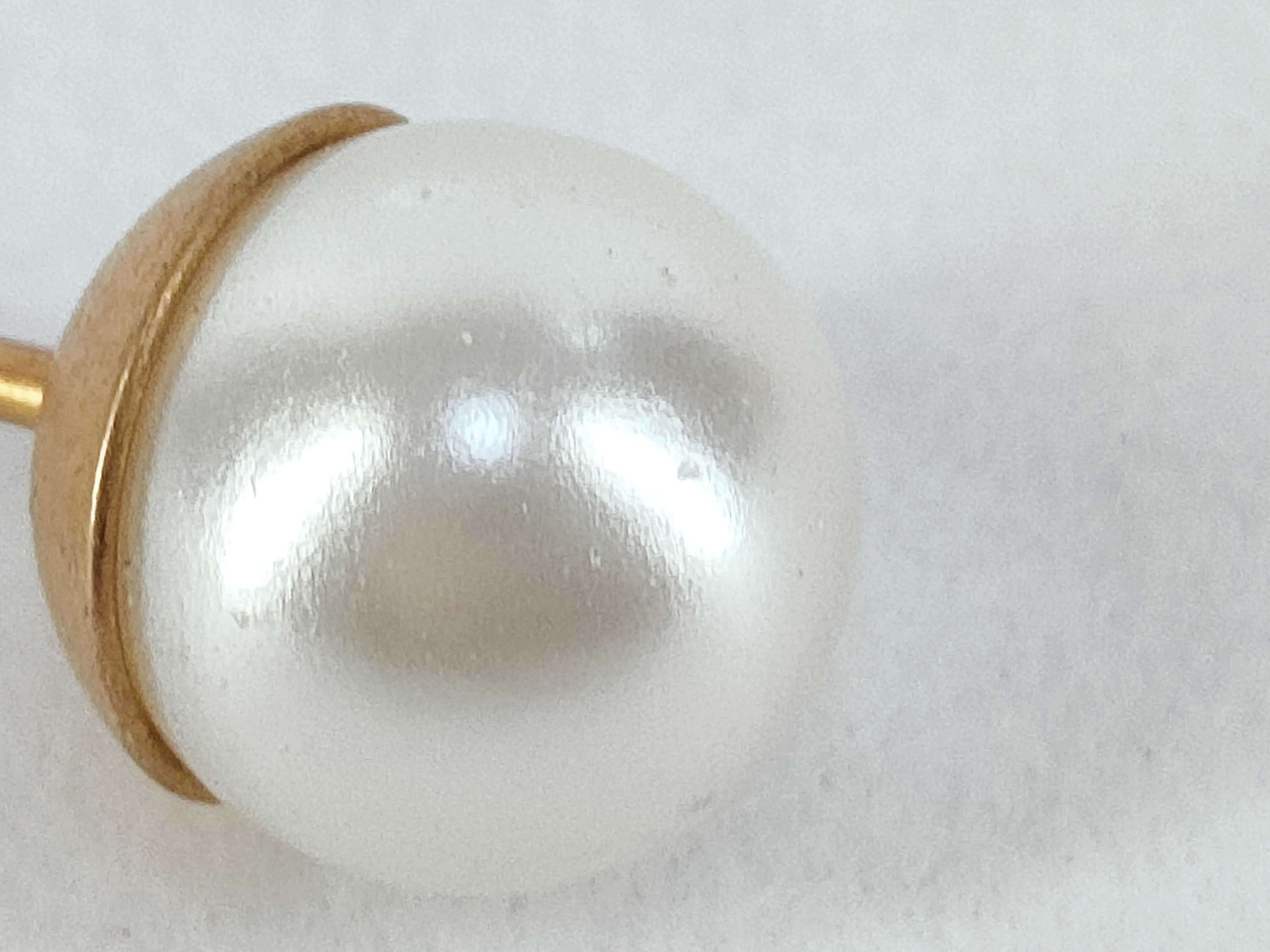 Tribal Flower Pearl Earrings — view 9