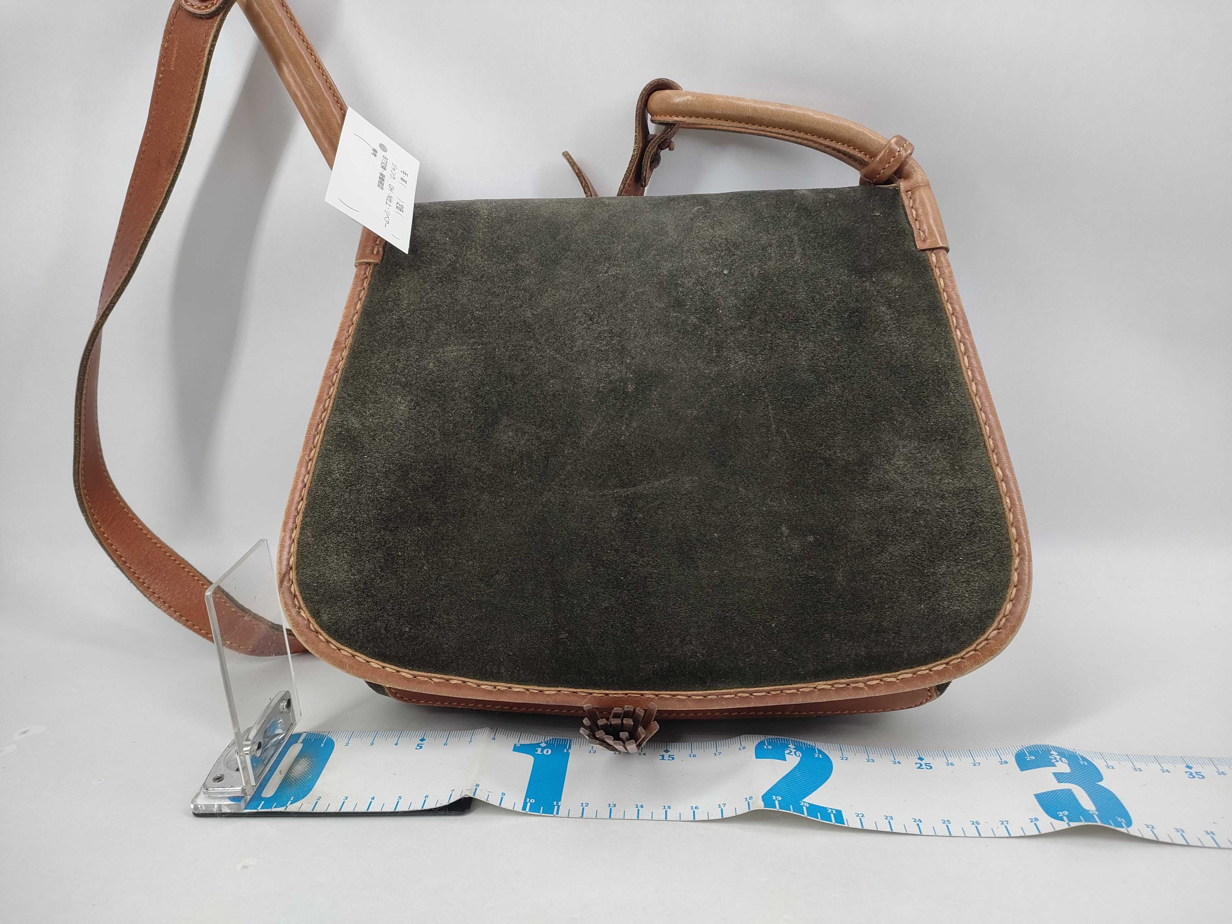 Suede x Leather Anagram Flap Shoulder Bag — view 2