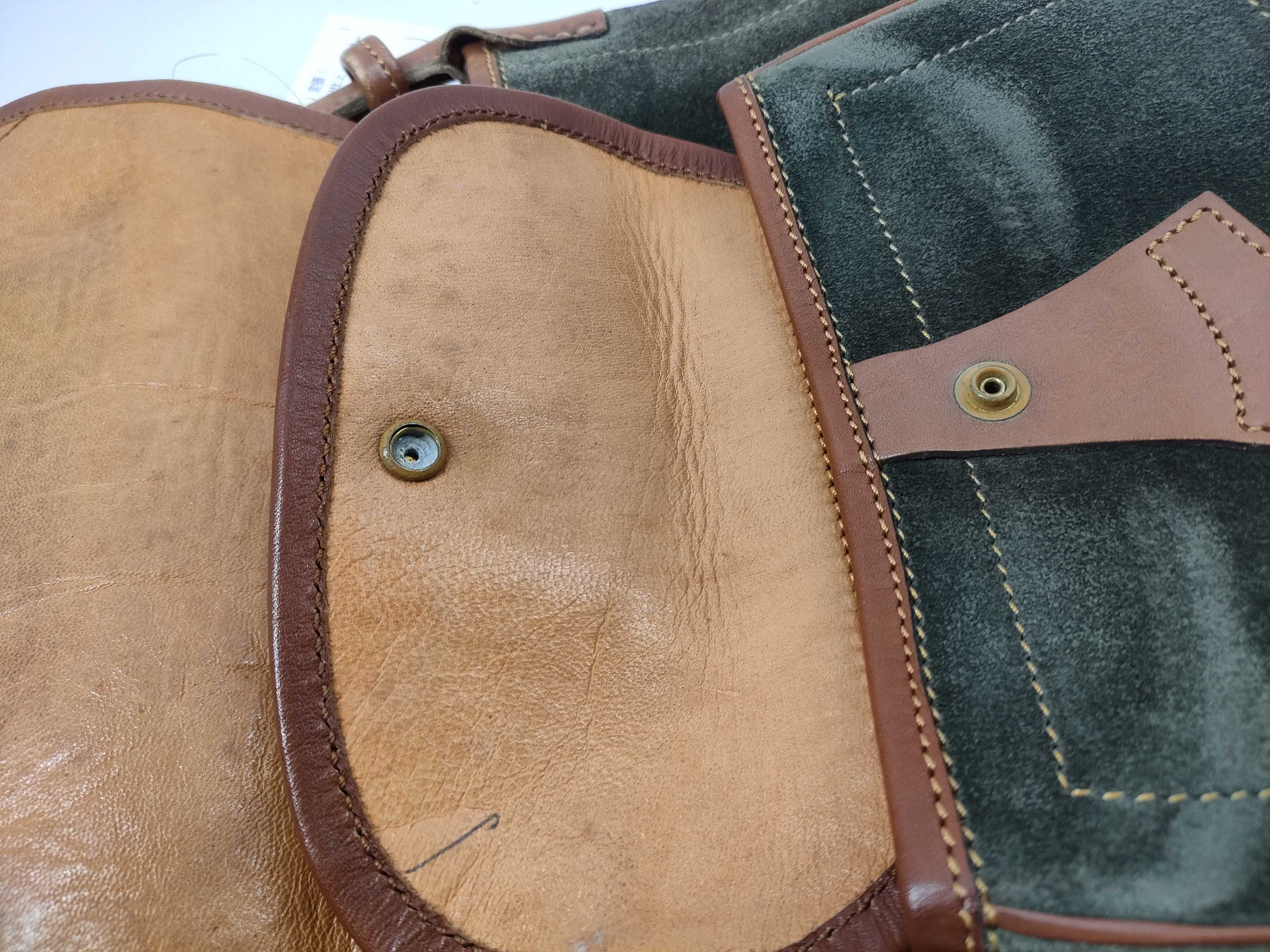 Suede x Leather Anagram Flap Shoulder Bag — view 14