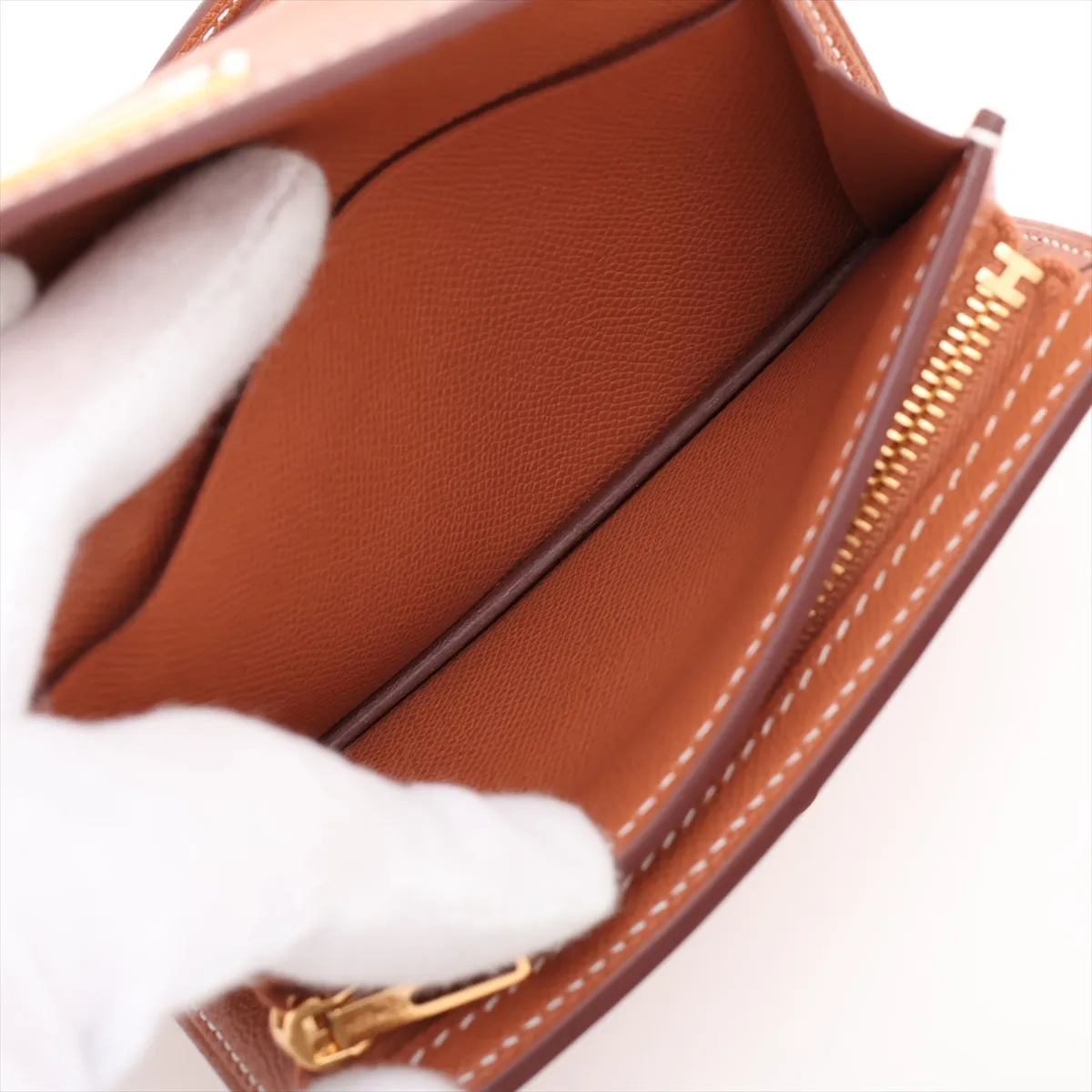 Kelly Pocket Slim Veau Madame Coin Case Gold Hardware B: 2023 — view 4