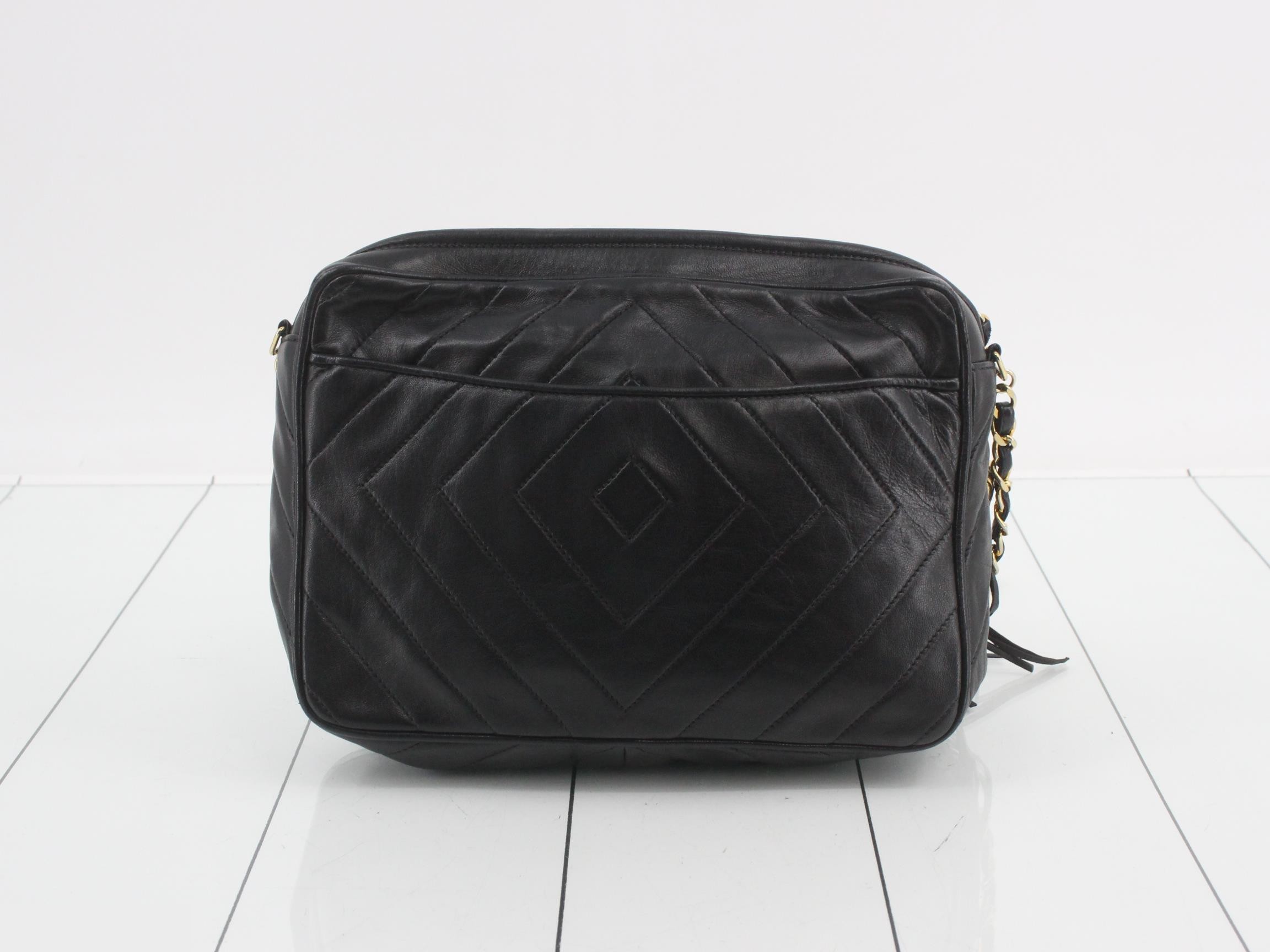 Leather Coco Mark Chain Shoulder Bag — view 2
