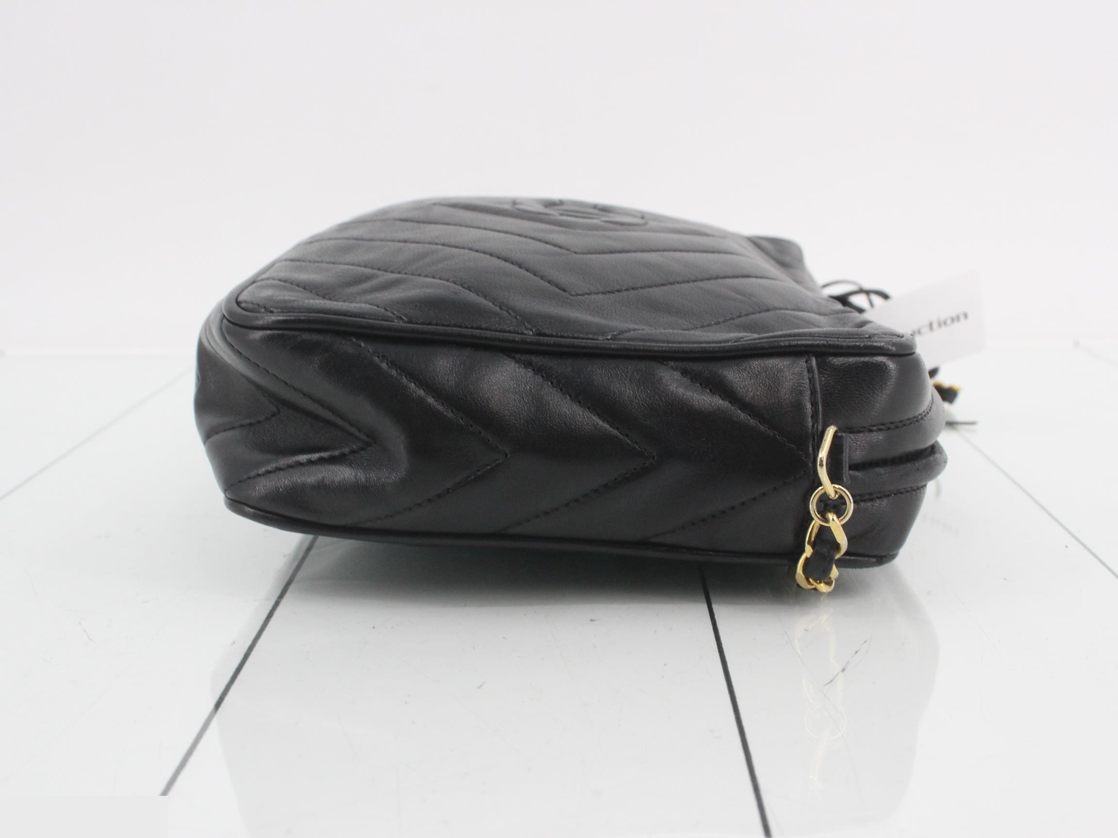 Leather Coco Mark Chain Shoulder Bag — view 3