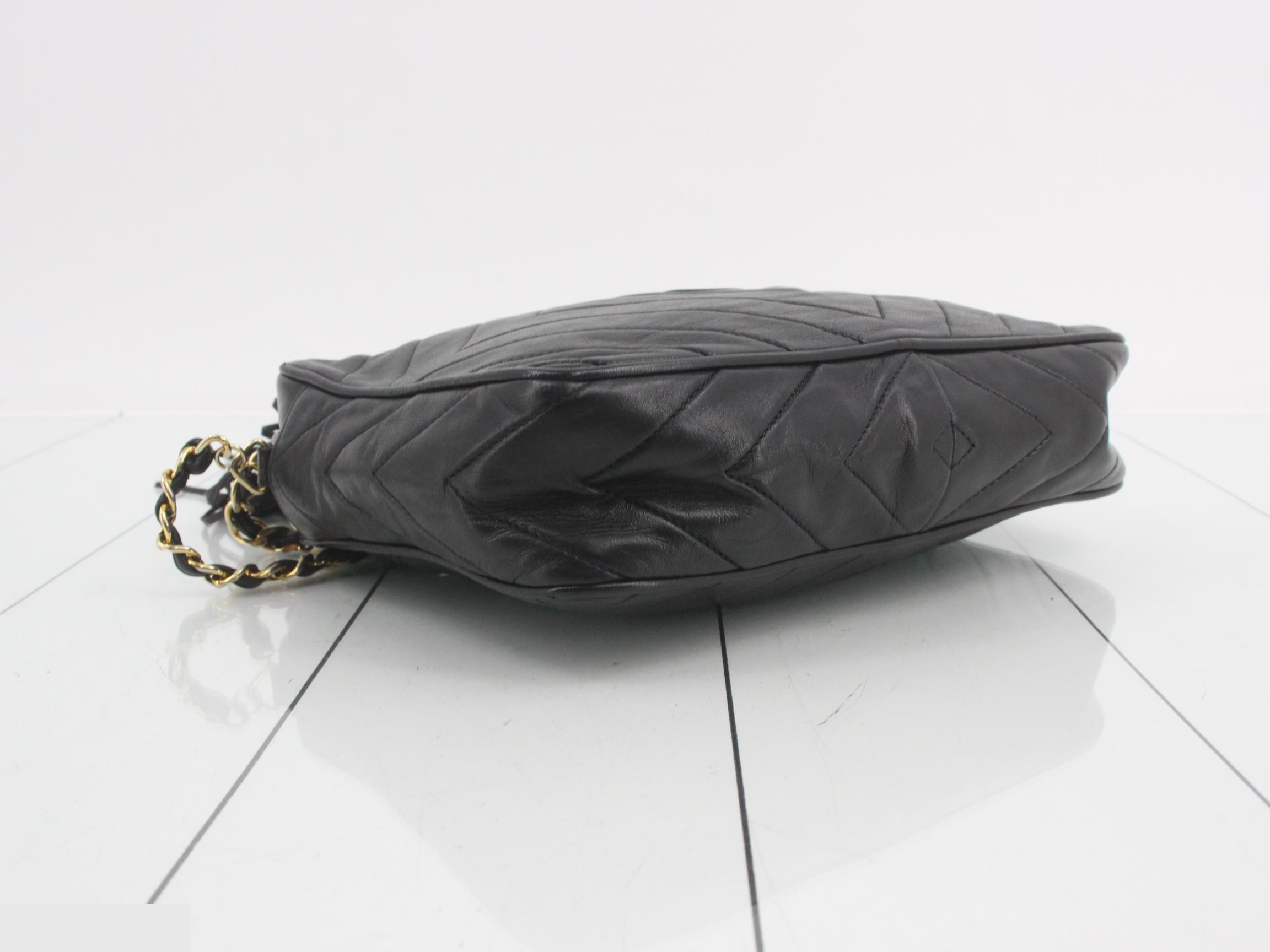 Leather Coco Mark Chain Shoulder Bag — view 5