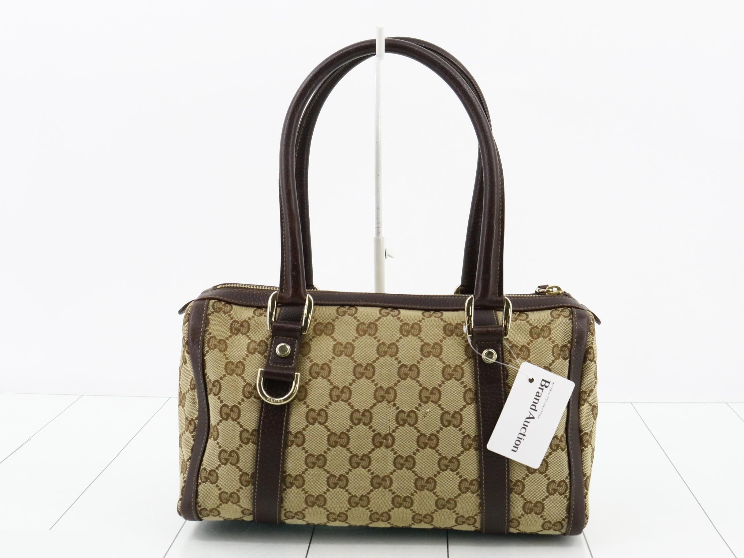 Canvas x Leather GG Canvas Handbag, Beige, Gold Hardware — view 2