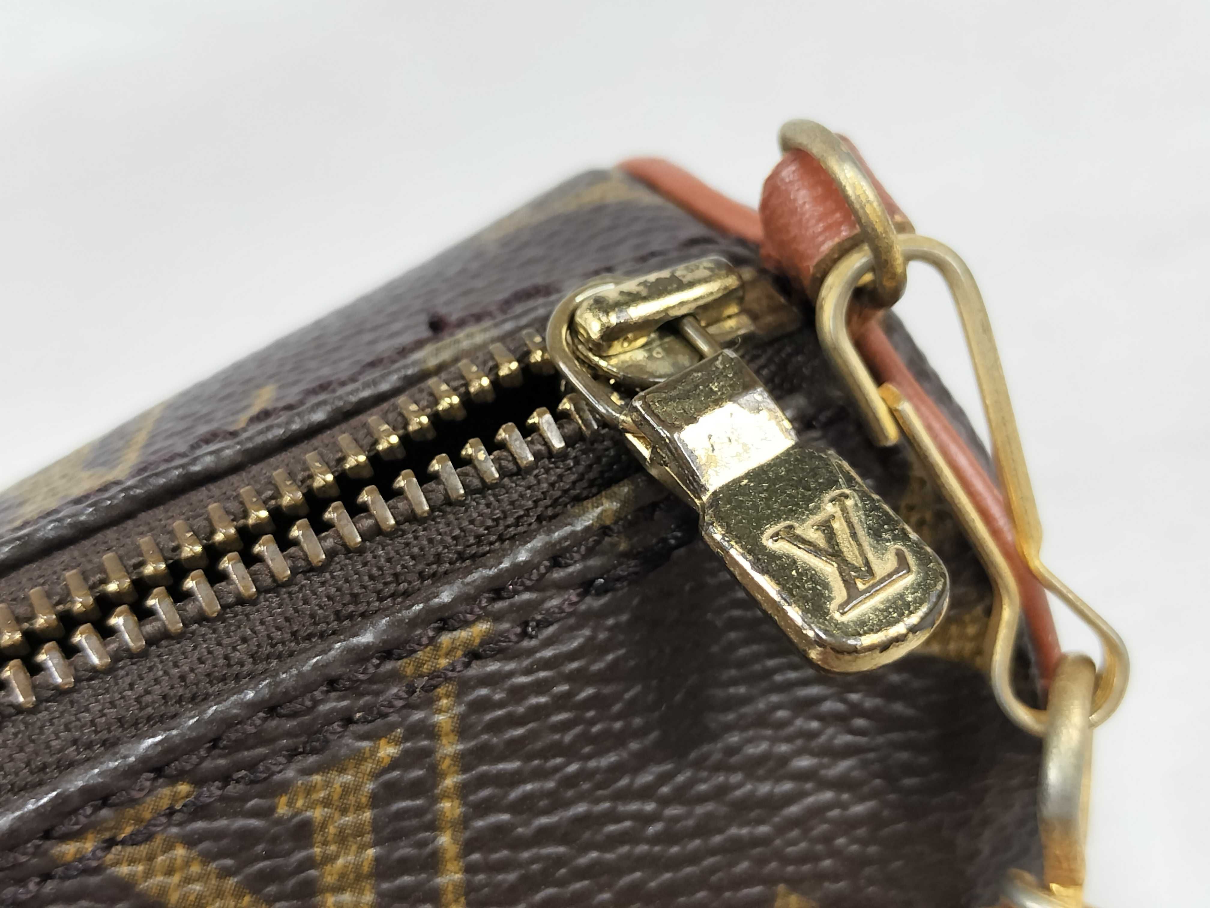 Monogram Louis Vuitton Papillon Mini Pouch Monogram Handbag — view 12