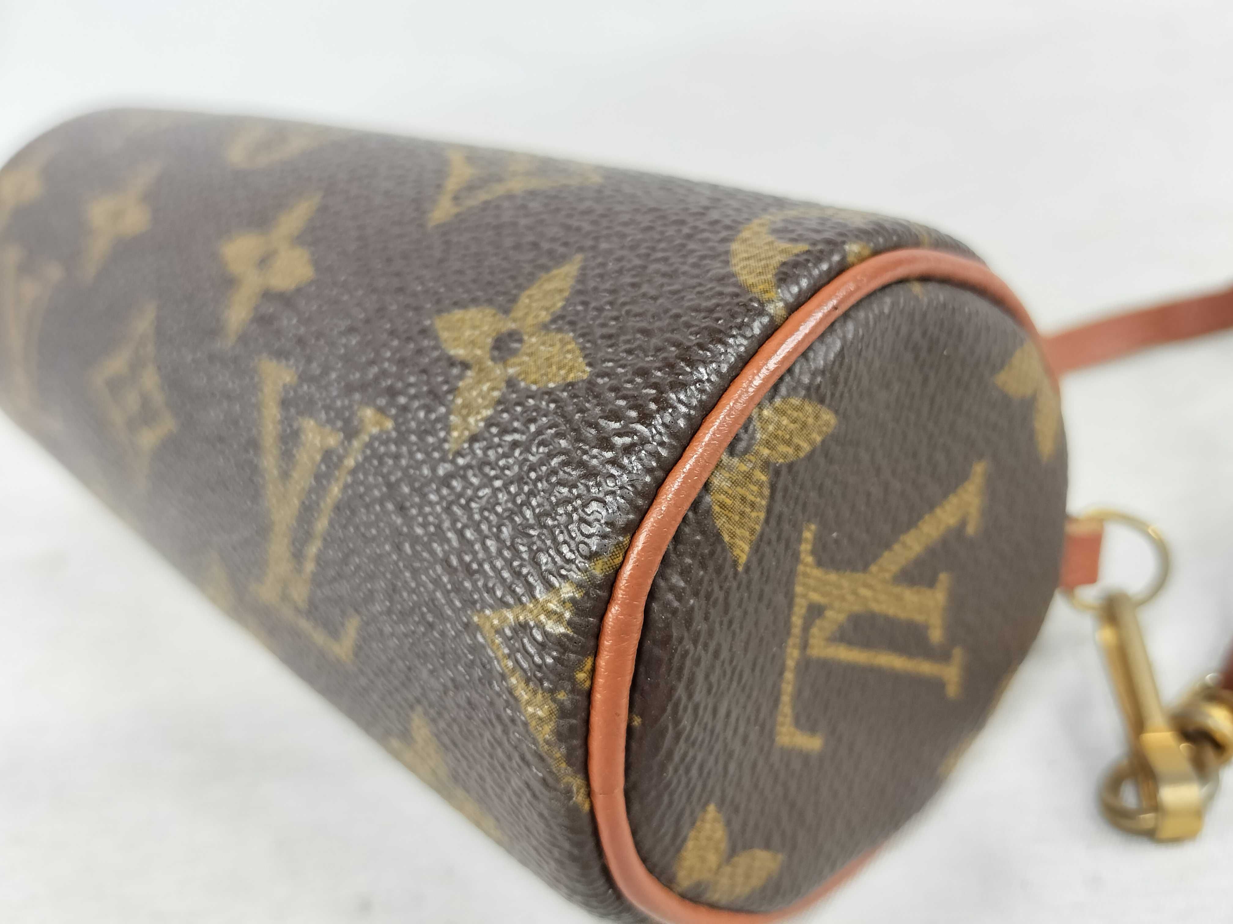 Monogram Louis Vuitton Papillon Mini Pouch Monogram Handbag — view 7