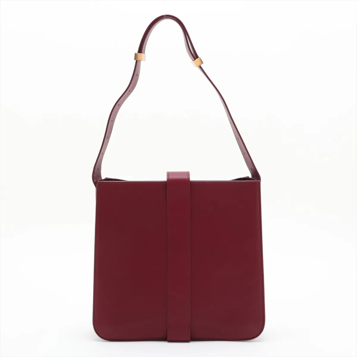 Marie Leather Shoulder Bag, Red — view 2