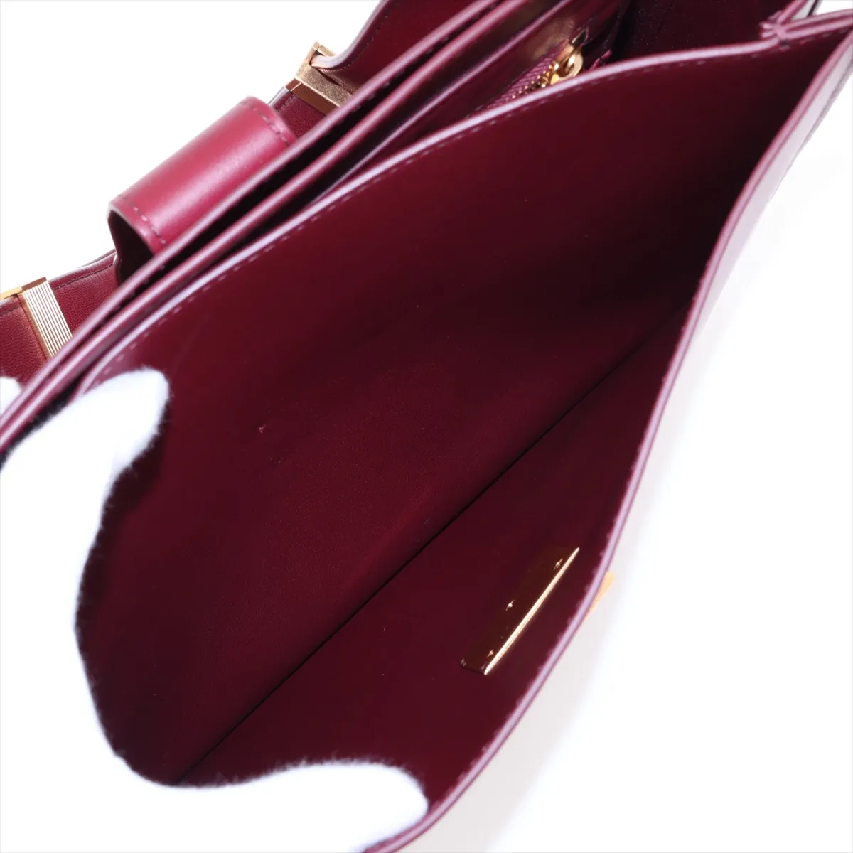 Marie Leather Shoulder Bag, Red — view 11