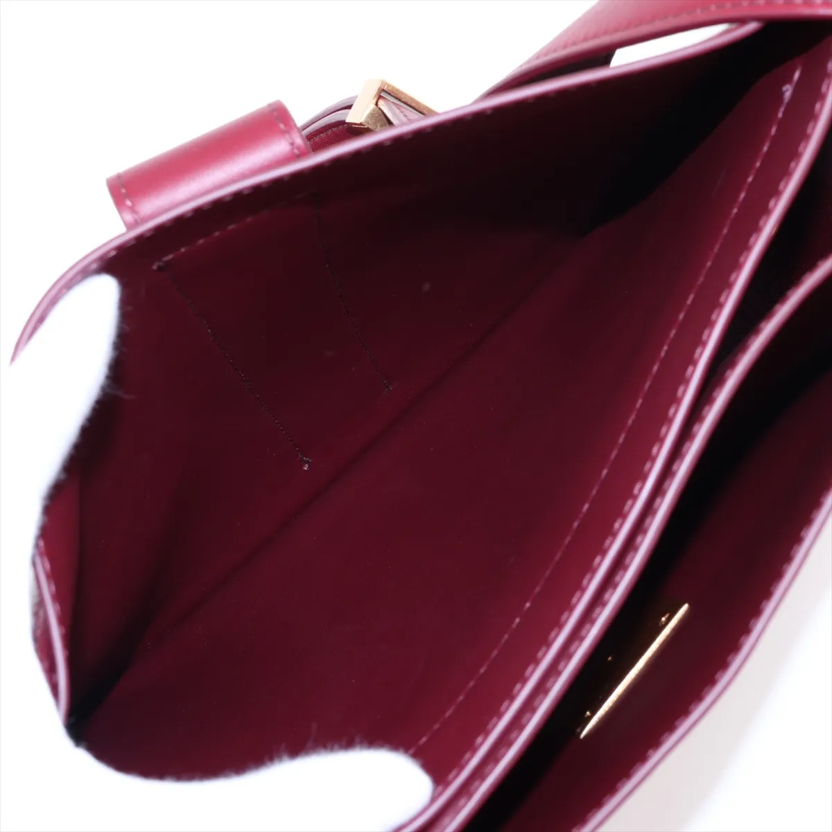 Marie Leather Shoulder Bag, Red — view 12