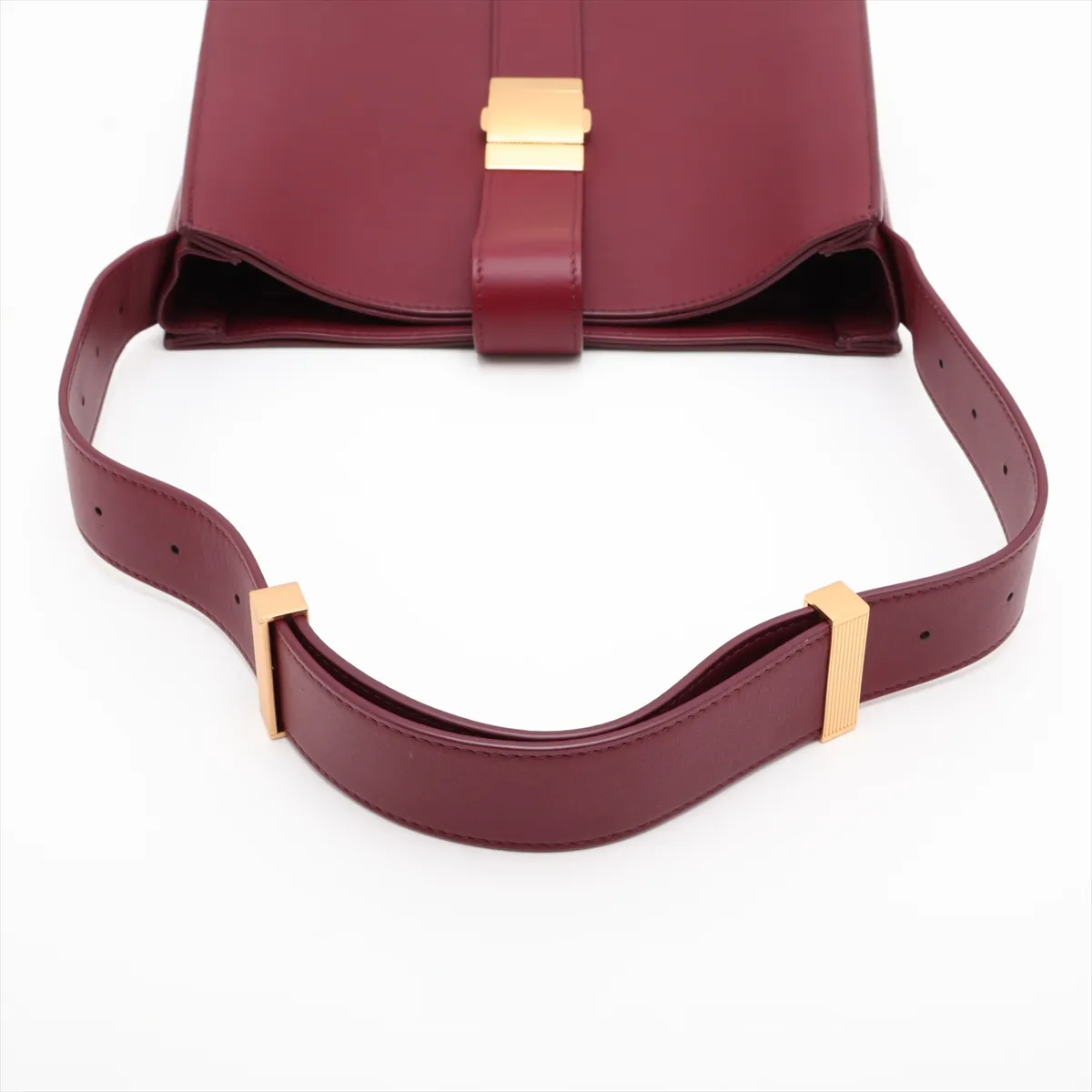 Marie Leather Shoulder Bag, Red — view 5
