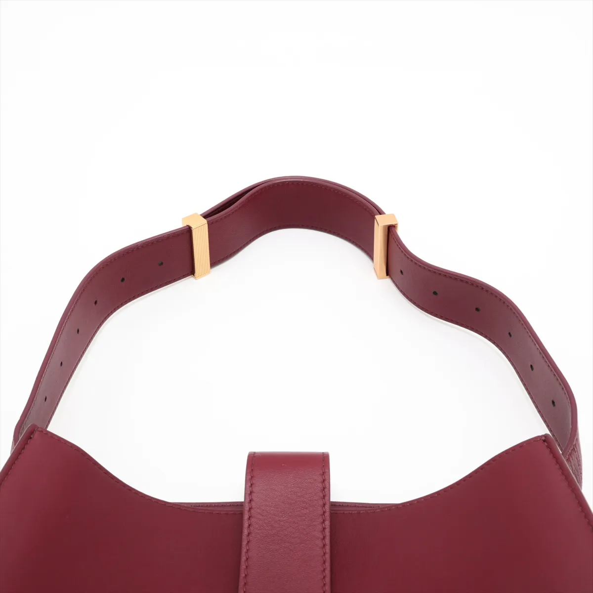 Marie Leather Shoulder Bag, Red — view 6