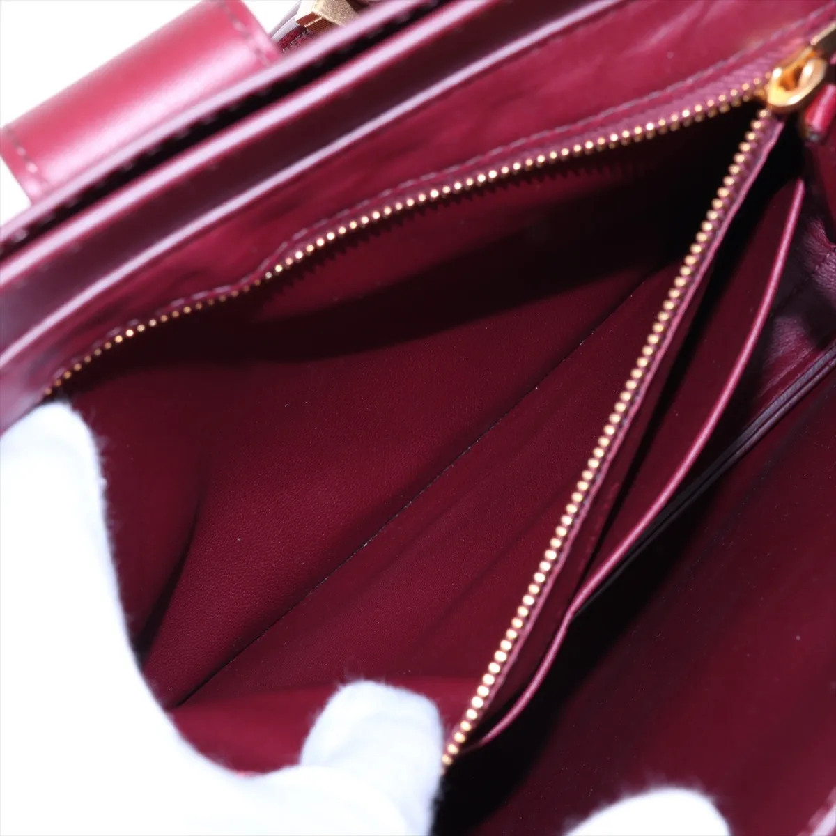 Marie Leather Shoulder Bag, Red — view 8