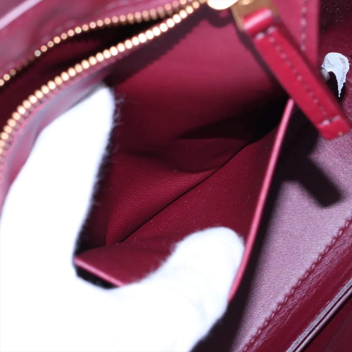 Marie Leather Shoulder Bag, Red — view 10