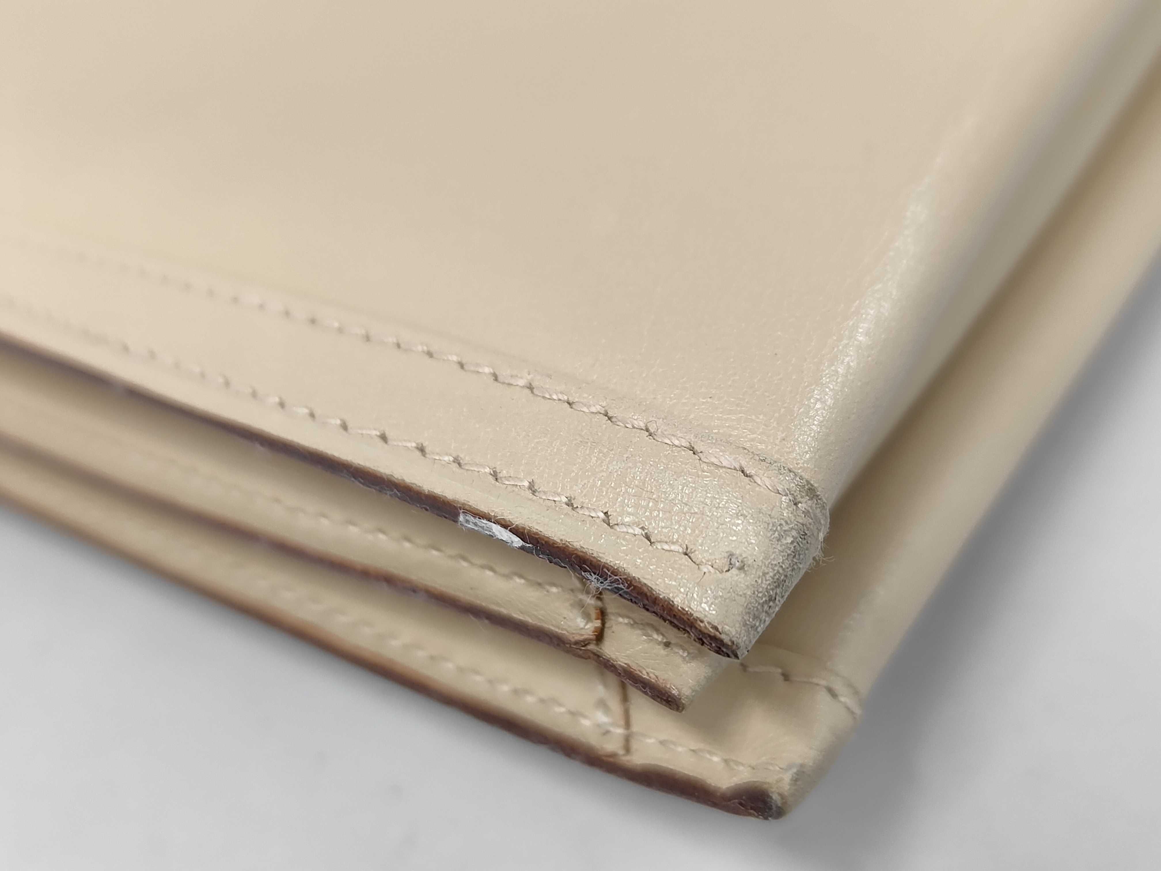 Old Gucci Leather Handbag, Beige — view 4