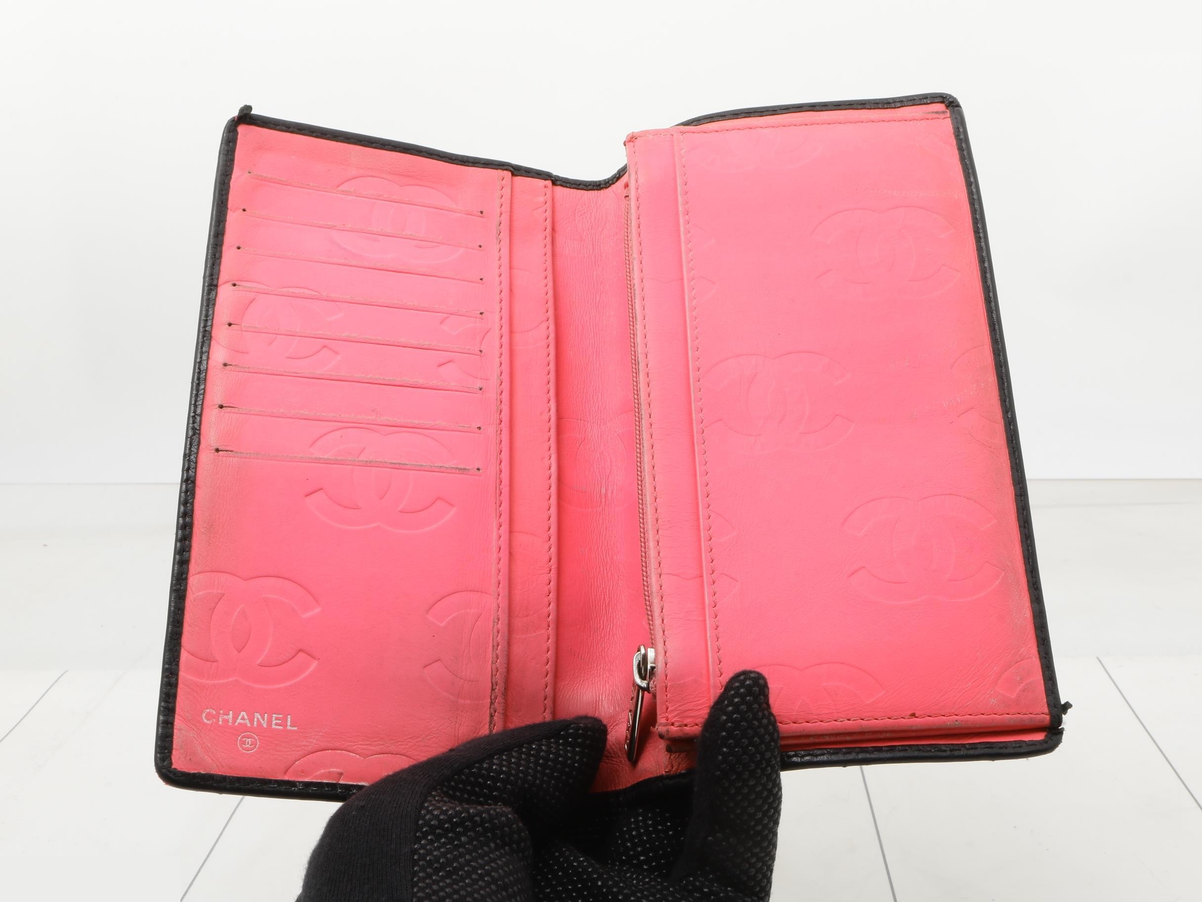 Cambon Line Leather Bi-fold Long Wallet — view 4