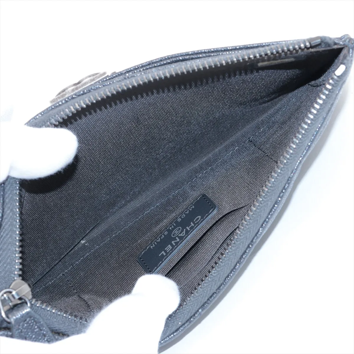 Boy Chanel Caviar Skin Long Wallet Black Silver Hardware 26630884 — view 4